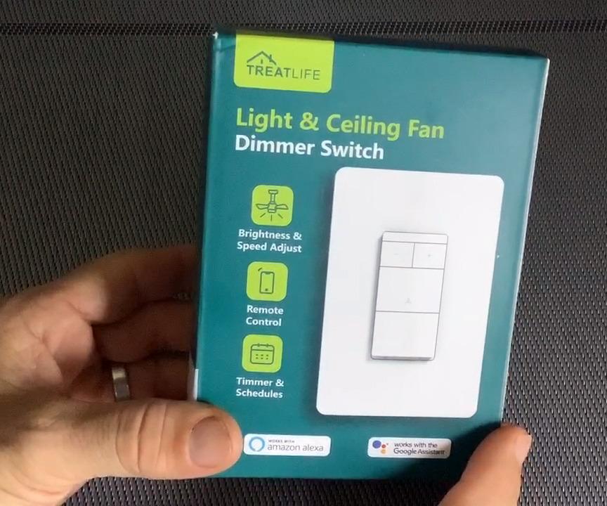 Smart Ceiling Fan Control and Dimmer Light Switch, Neutral Wire Needed, TREATLIFE 2.4Ghz Single Pole Wi-Fi Fan and Light Switch Combo, Works with Alexa, Google Home and SmartThings, Remote Control customer photo 2
