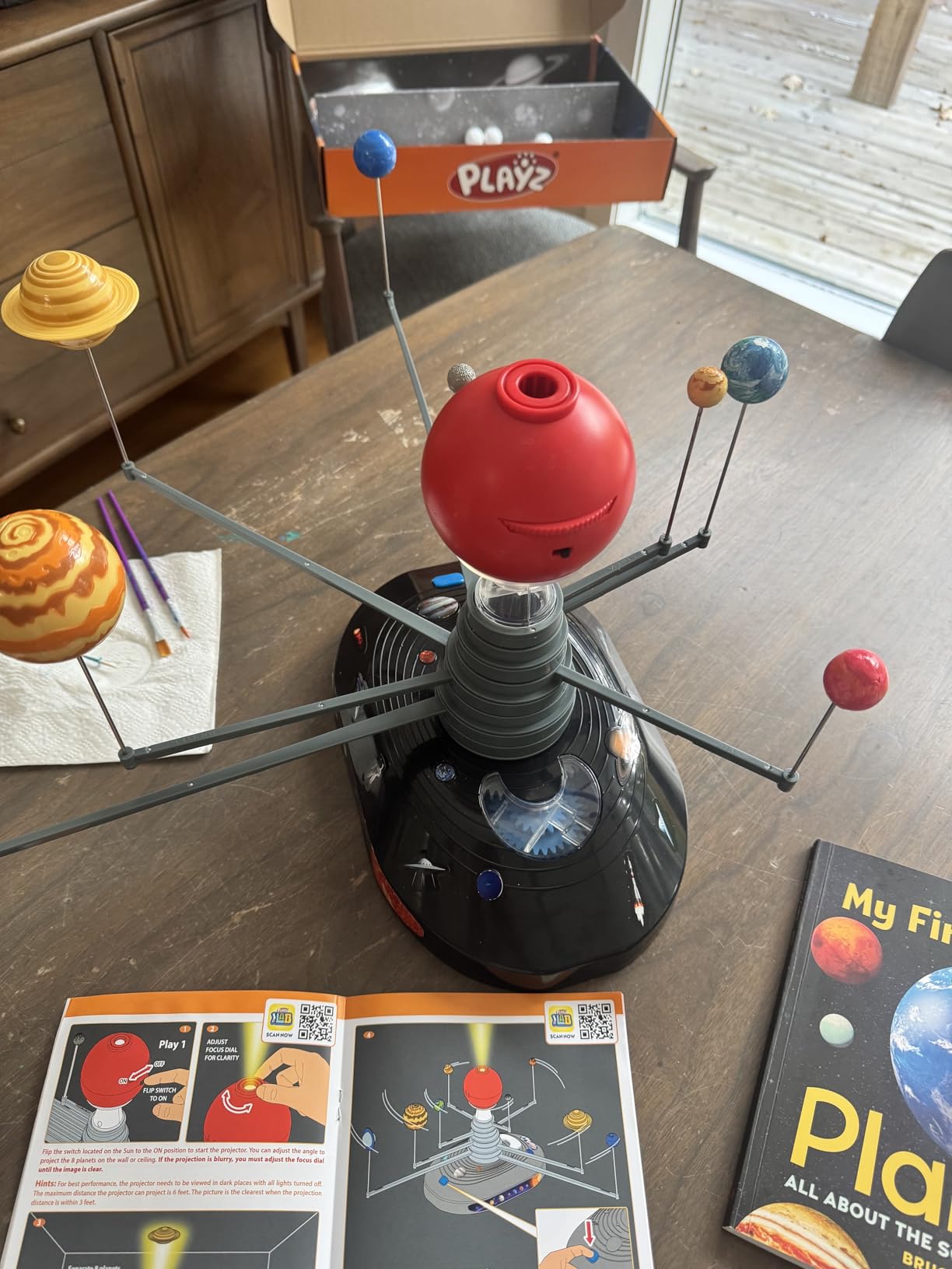 Playz Solar System Model kit for Kids, Planetarium Projector Planet Toys | for kids, DIY Solar System for kids School Project kit with 8 planets, Astronomy STEM space toys for kids ages 8-12 Gifts customer photo 2