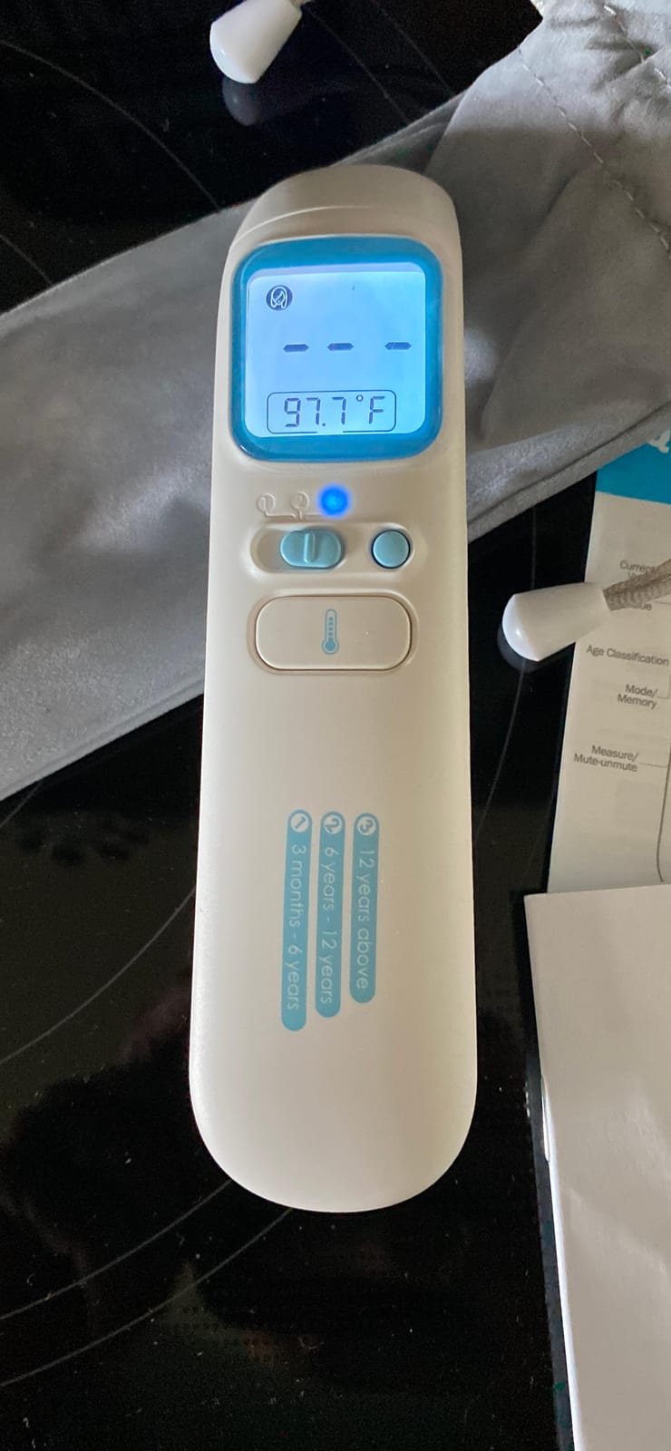 Ear & Forehead Thermometer for Adults, Kids & Baby, 1s Fast and Accurate | Fever Alert with 4-Color Backlit Display, Storage Pouch Included, Silent Mode, ℃/℉ Switchable, 35 Memories, Object Mode customer photo 1