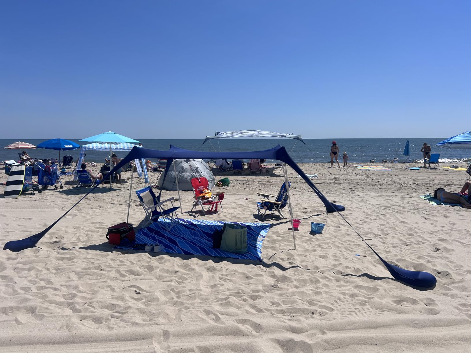 Sun Ninja Beach Tent Sun Shelter UPF50+ - Easy Pop Up Beach Canopy - Outdoor Shade for Camping Trips, Fishing, Backyard Fun Picnics customer photo 1