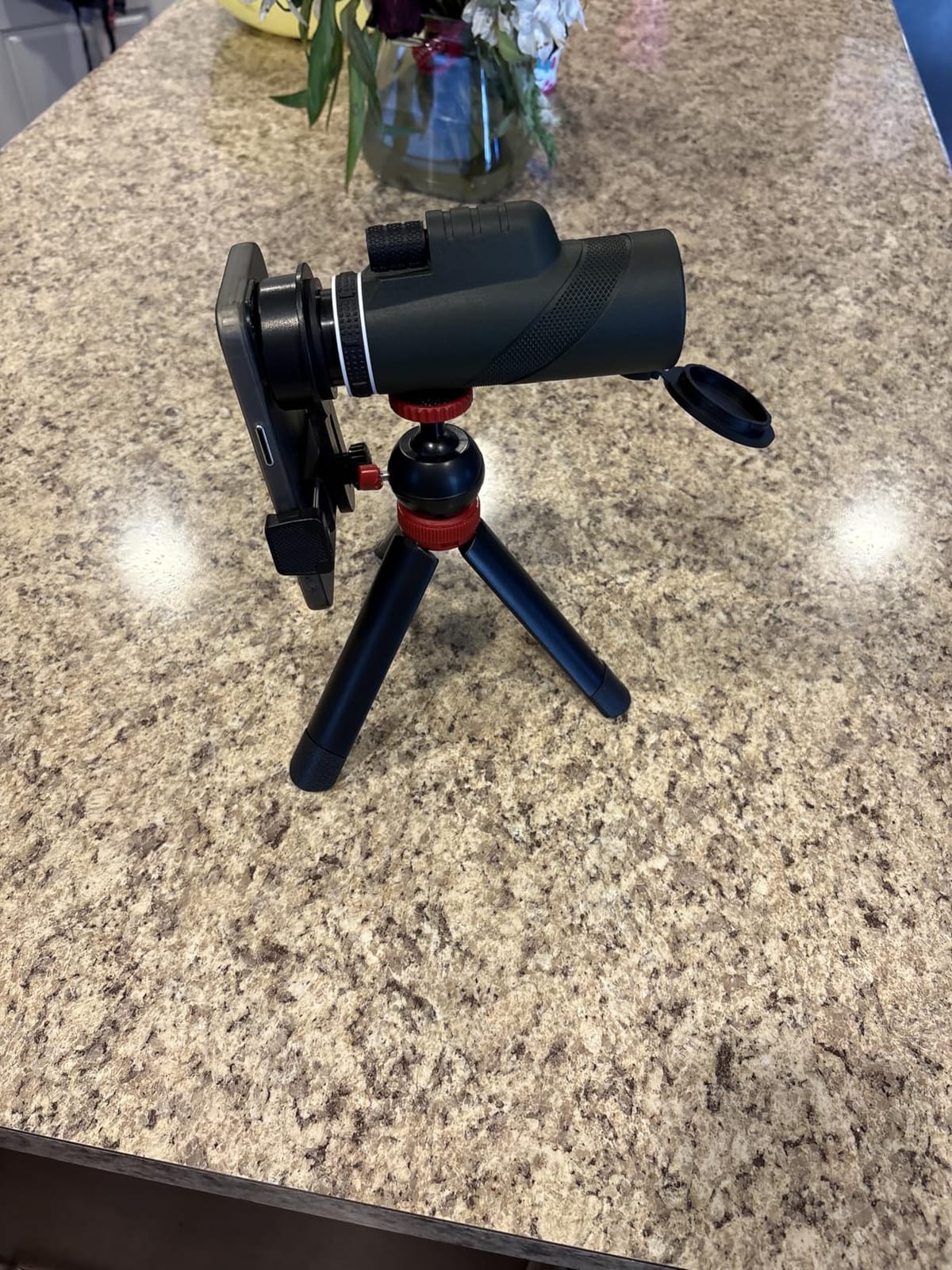 40X60 Monocular Telescope, High Power Monocular for Adults with Phone Adapter & Tripod & Hand Strap, Low Night Vision Monocular, Equipped with BAK4 Prism for Bird Watching and Traveling Concert customer photo 2