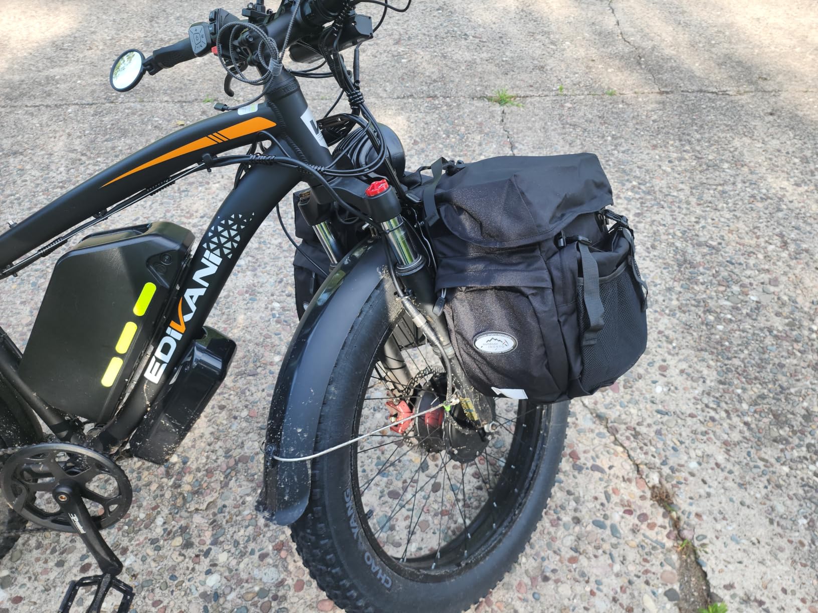 50L Bike Panniers, Waterproof Bicycle Rear Rack Bag with Rain Cover, Black | Reflective Trim for Night Safety, Fits Rear Racks Under 6.3 Inches, Ideal for Commuting & Touring customer photo 2