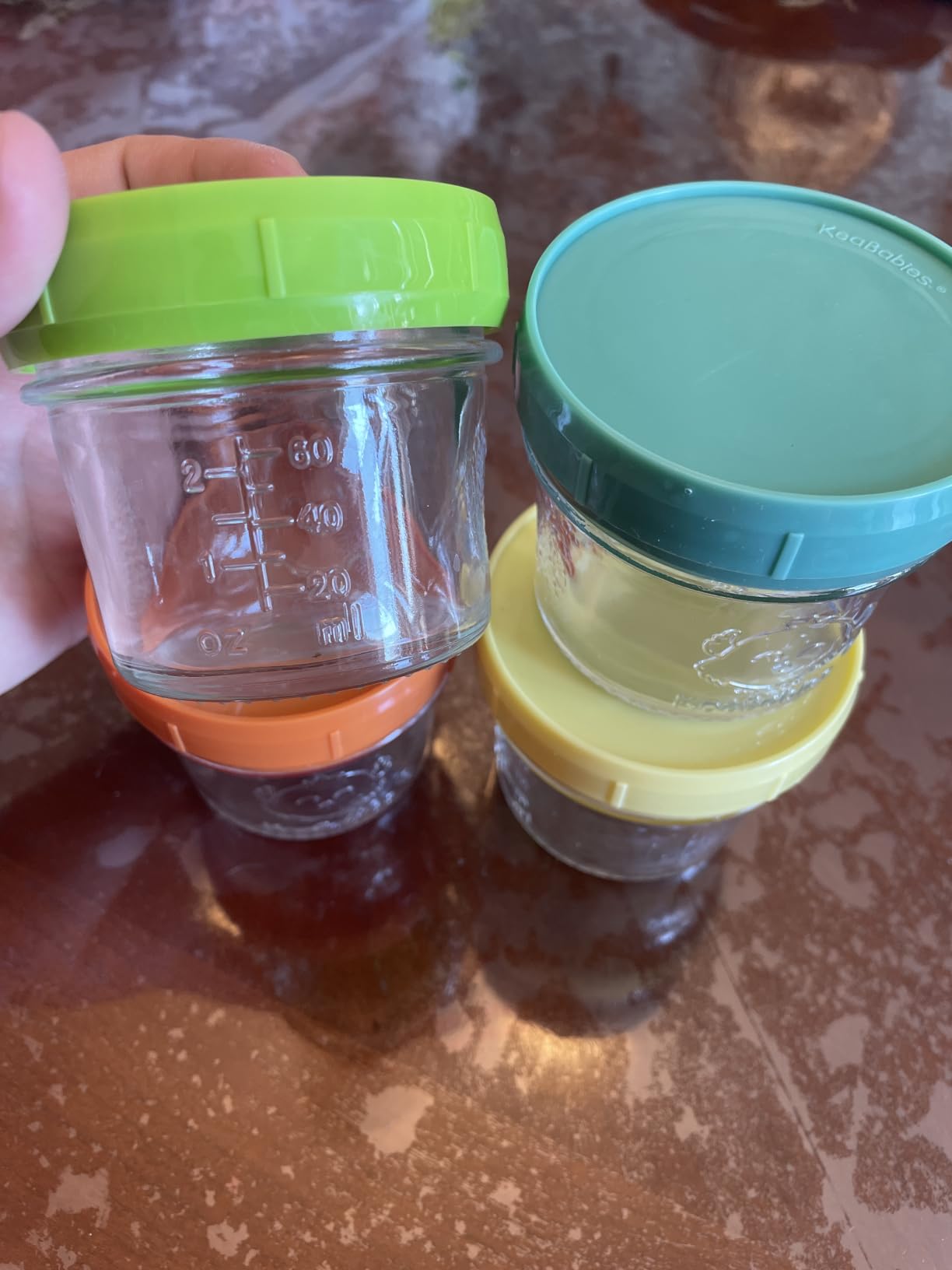KeaBabies 12pk 4oz Glass Baby Food Containers with Lids, Leak-Proof (Nord) | Microwavable Small Glass Jars, Baby Purees, Toddler Snack Storage Containers, BPA-Free, Dishwasher-safe, Freezer Safe customer photo 1