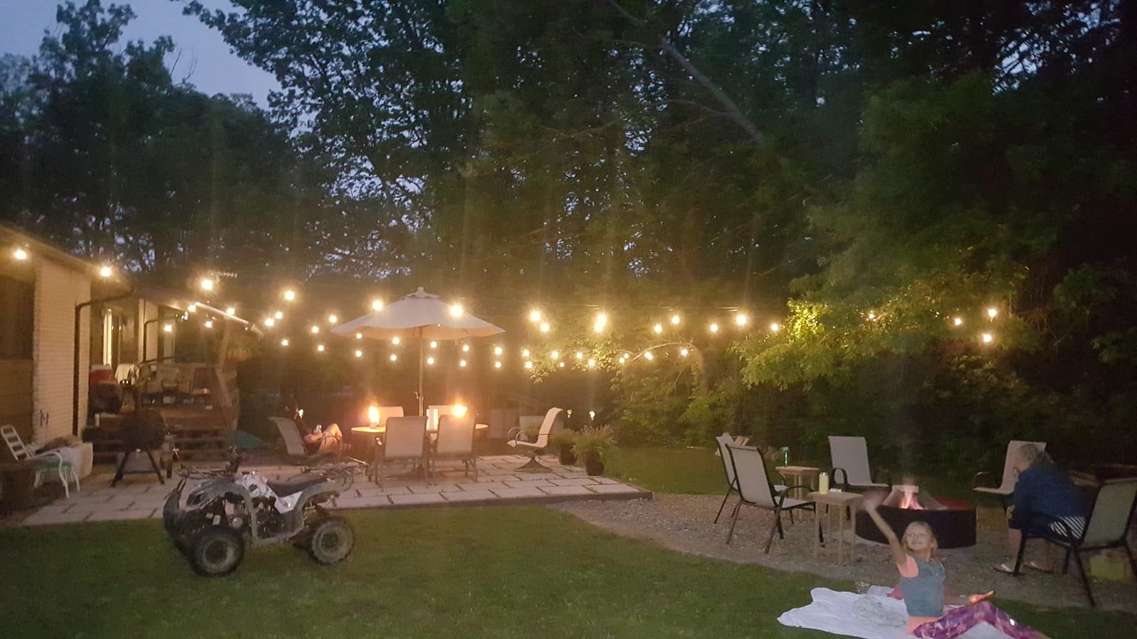 Outdoor String Lights 96FT(48x2), Commercial Grade Heavy Duty Patio Lights | Dimmable S14 Shatterproof LED Bulbs, Linkable Waterproof Bistro Lights for Outside Deck Backyard Cafe Market customer photo 2