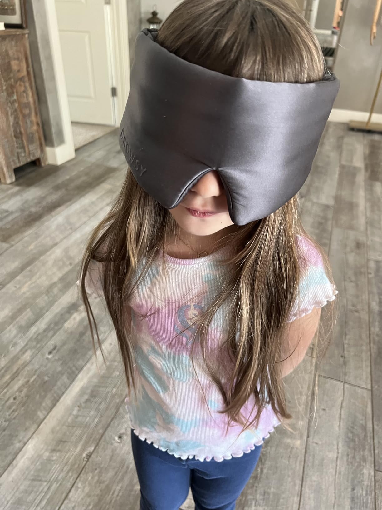DROWSY Silk Sleep Mask - Face-Hugging, Padded Cocoon for Luxury Sleep in Total Darkness - 100% Pure Mulberry Silk, Skin-Hydrating & Adjustable (Midnight Blue) customer photo 1