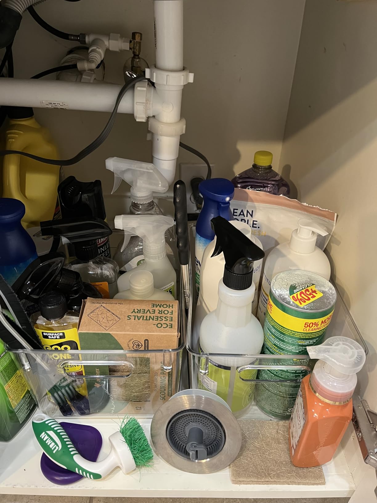 ClearSpace Clear Plastic Storage Bins - Pantry Organizers & Storage Containers, Cabinet Organizer customer photo 2