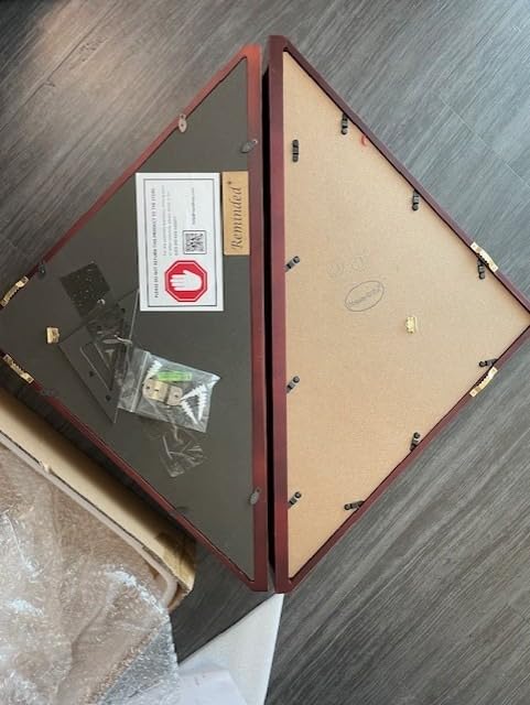 Reminded Memorial Veteran American Flag Display Case for Folded 5' x 9.5' Burial Flags, Solid Wood Cherry Finish customer photo 1