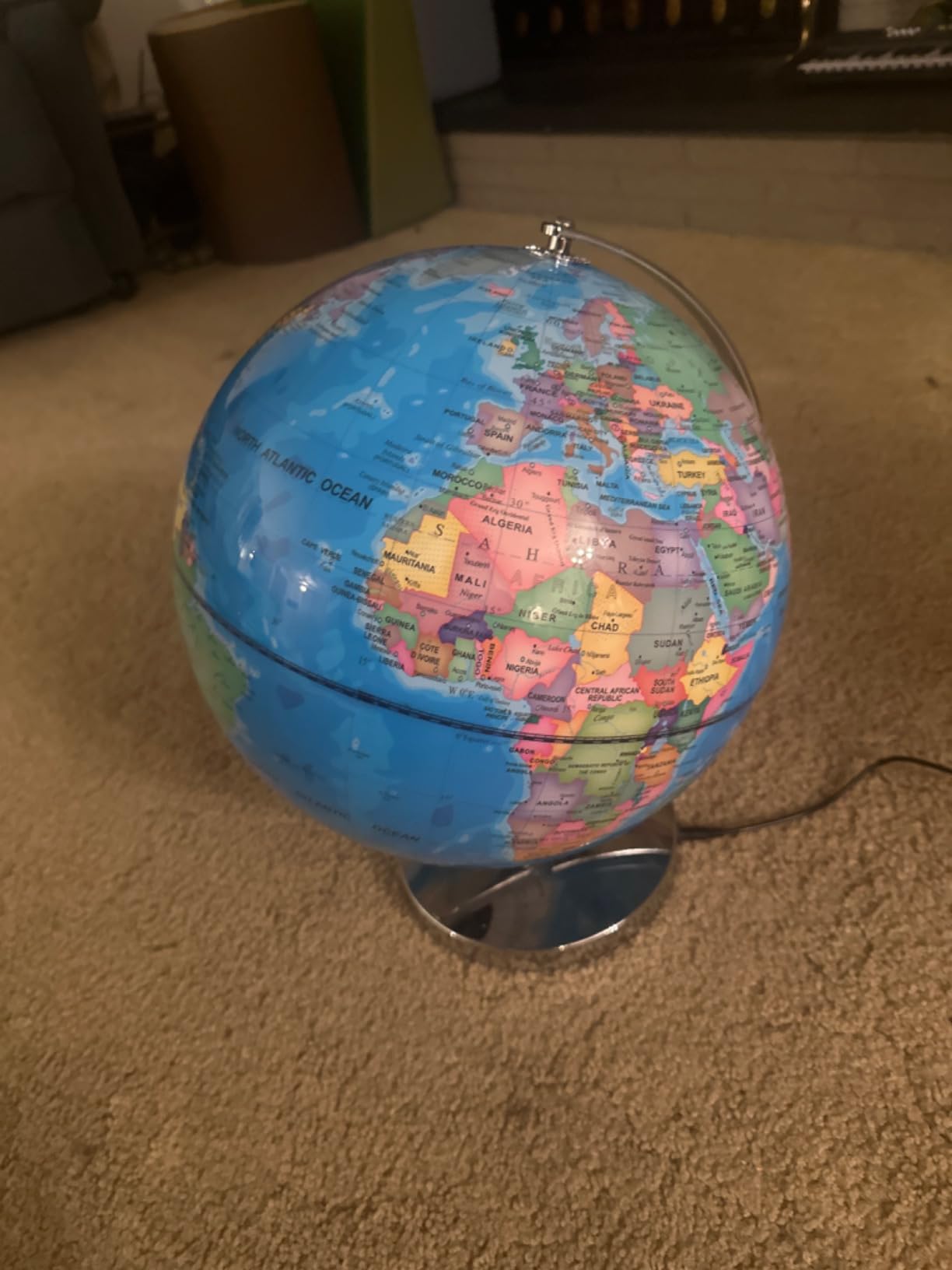 POOCCI 6 in1 Illuminated World Globe for Kids & Adults All Ages High Clear Map, Illuminates Educational Interactive STEM Toy, Light Up Kids Globe Lamp,Gifts For Boys And Girls customer photo 2