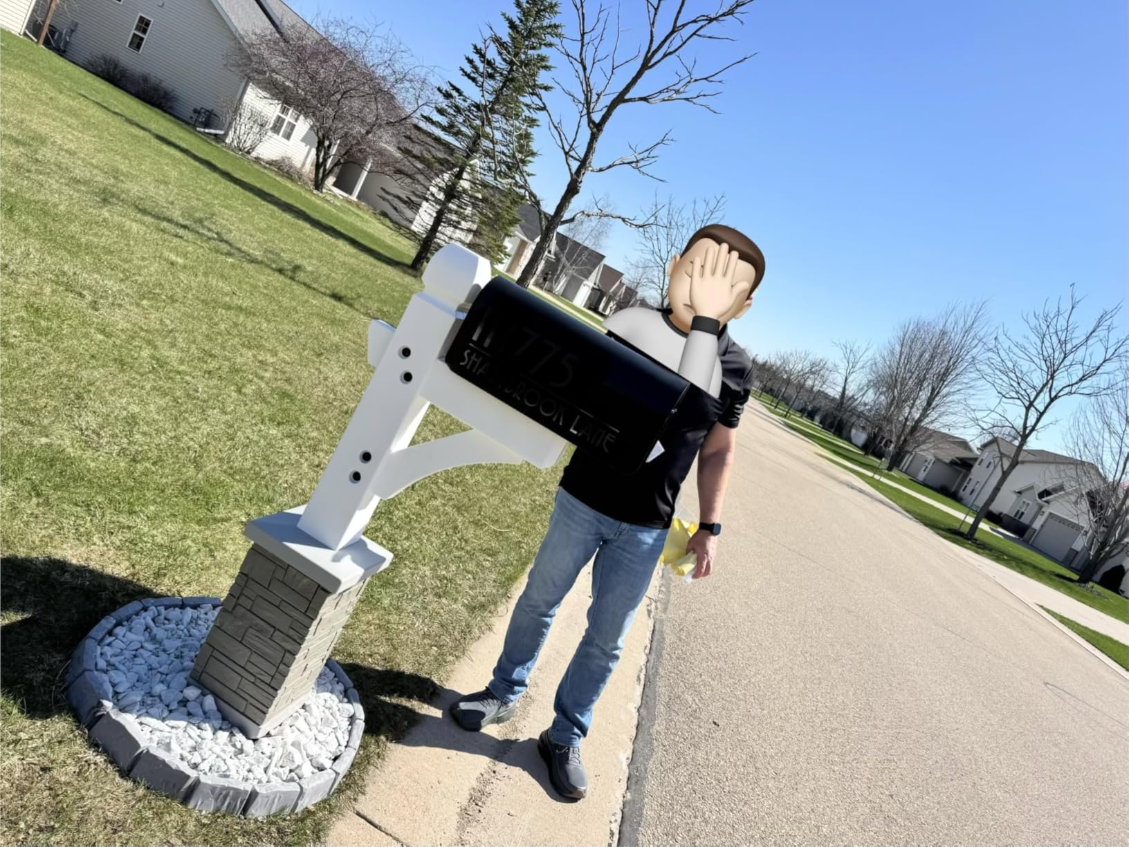 Premium Mailbox Post Set (Cross-Arm, Classic White) customer photo 1