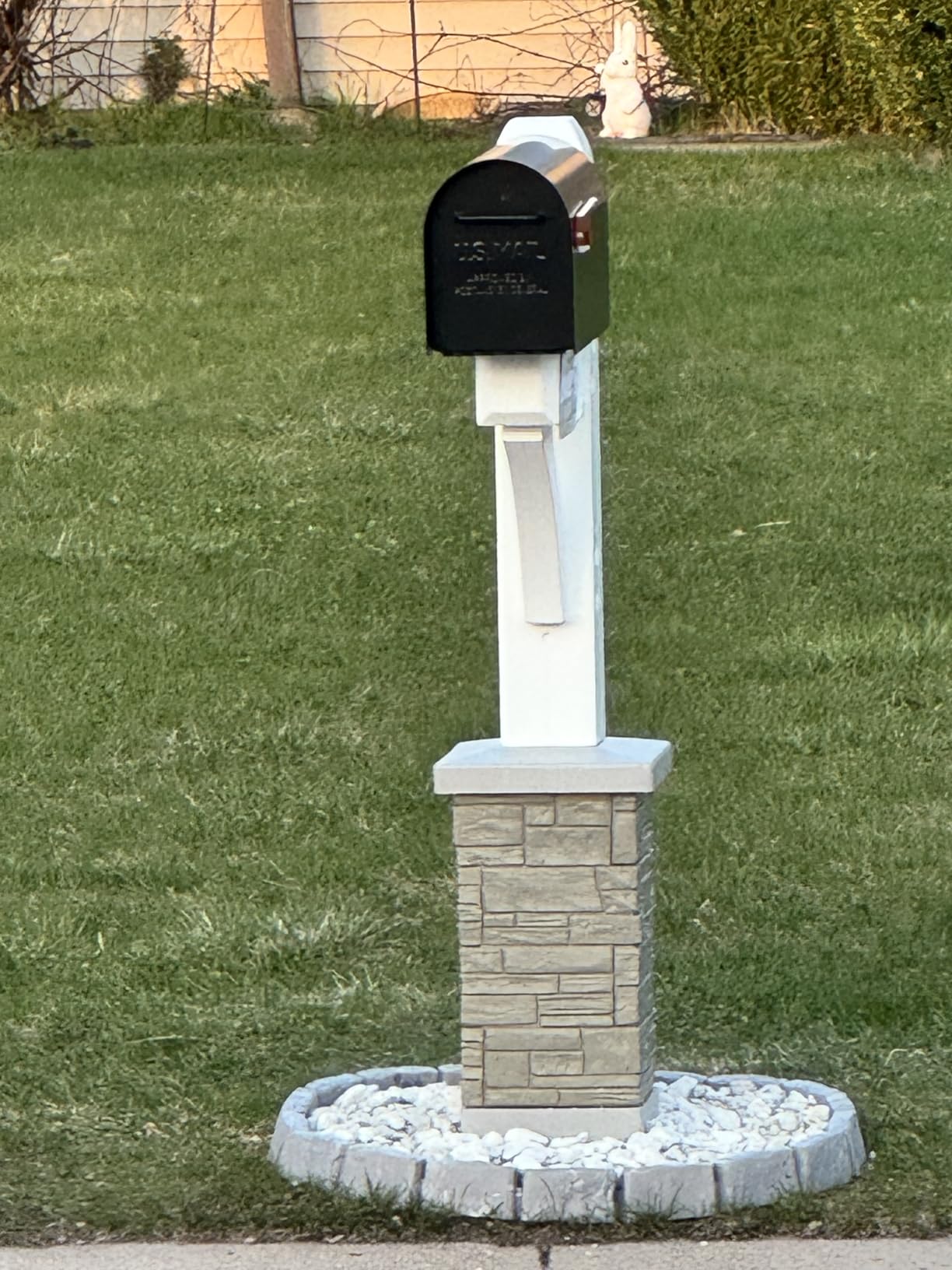 Premium Mailbox Post Set (Cross-Arm, Classic White) customer photo 2