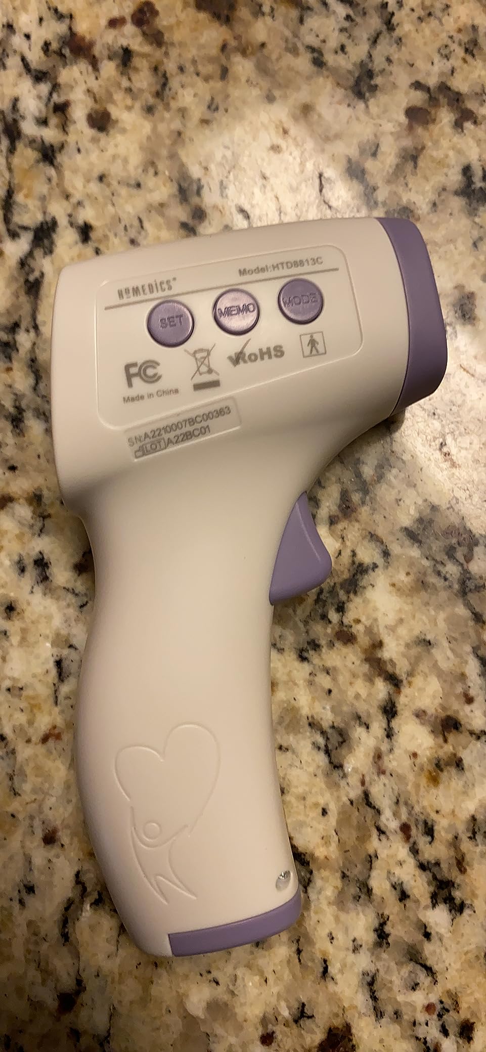 HoMedics Non-Contact Infrared Forehead Thermometer, Clinically Proven Fast Accurate Results, High-Fever Alert with 4-in-1 Readings customer photo 2