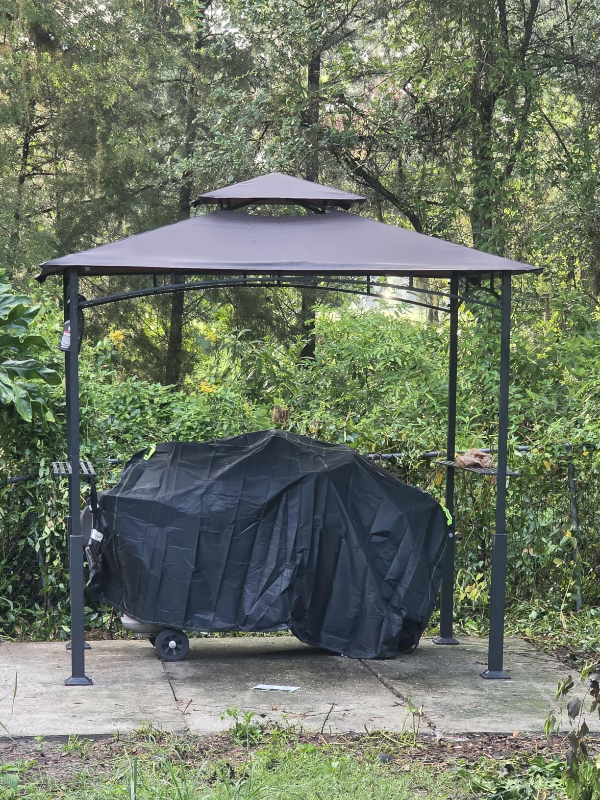 ABCCANOPY 8x5 Grill Gazebo BBQ Shelter with 2 LED Lights, Brown customer photo 1