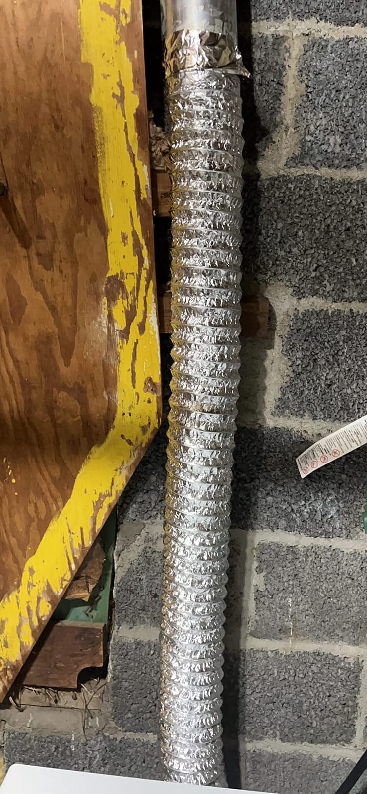 Cenipar Dryer Vent Hose - 4 Inch Ducting Vent Hose Flexible Aluminum Foil Non-Insulated (4 Inch 8 Feet) with 2 Clamps customer photo 1