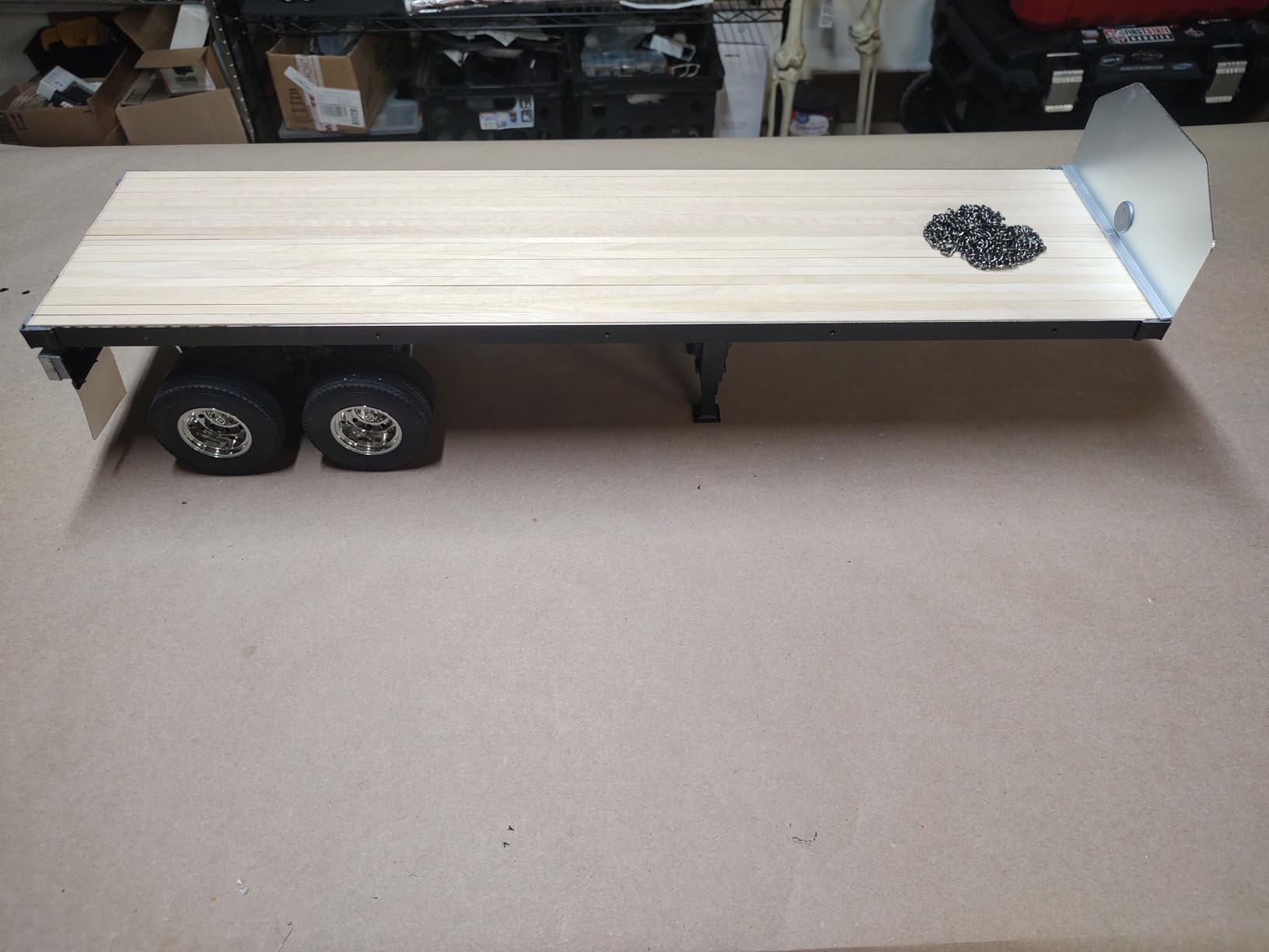 US in Stock Toucan RC Hobby 1/14 2 Axles RC Tractor Flatbed Trailer DIY Model Remote Control Semi Truck customer photo 2