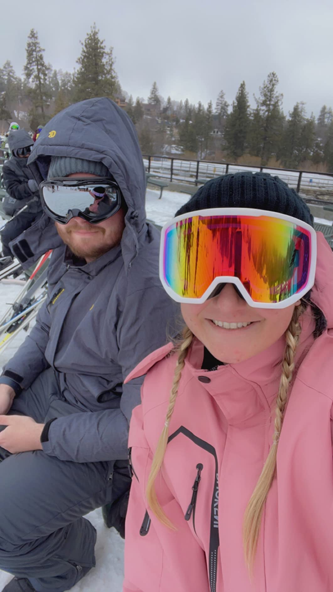 EXP VISION Ski/Snowboard Goggles for Men Women, OTG Snow Goggles Anti Fog UV Protection customer photo 2