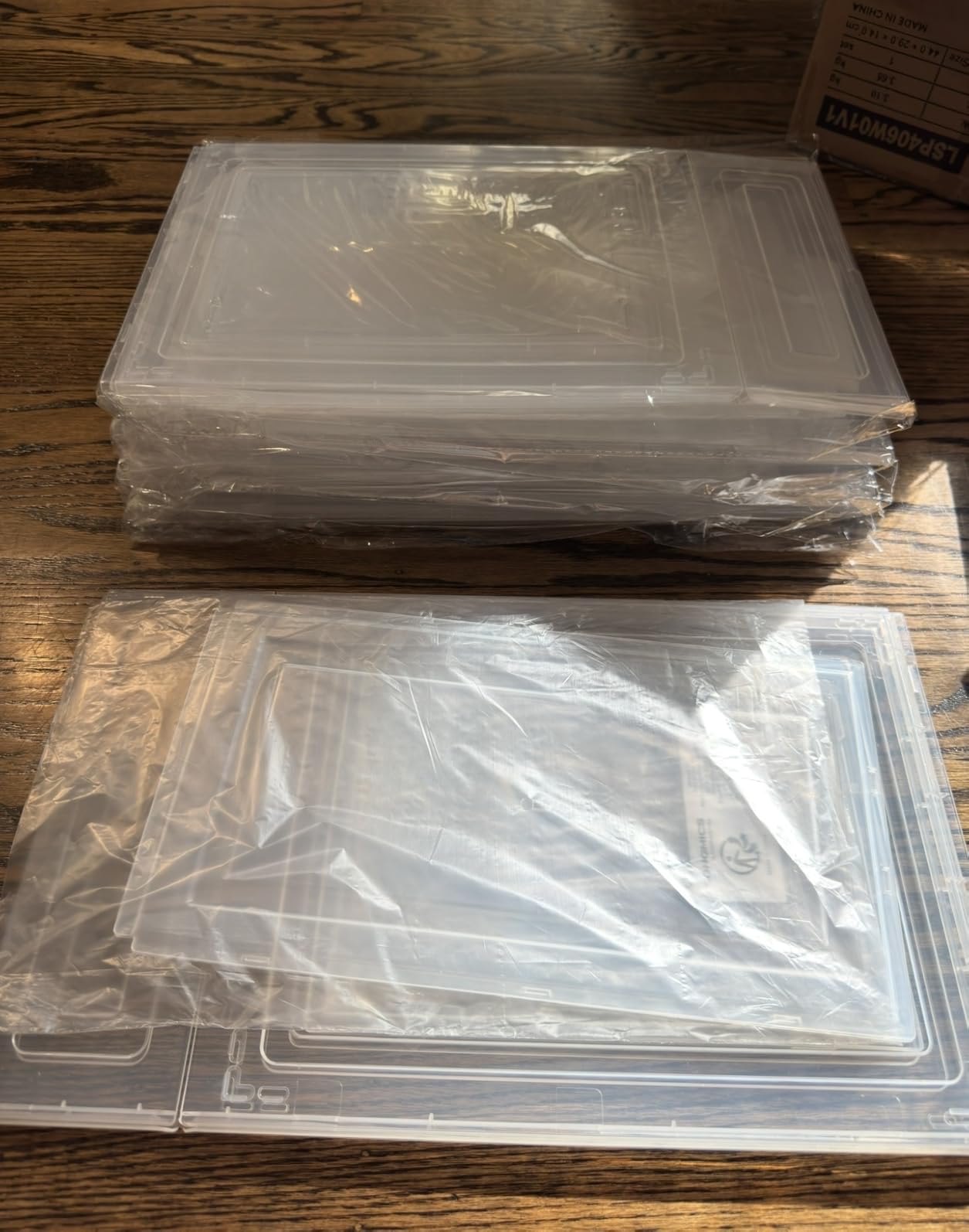 SONGMICS Shoe Boxes, Set of 12, Clear Plastic Shoe Storage, Stackable Sneaker Box, Drop Front Door, Up to US Size 11, Easy Assembly customer photo 1