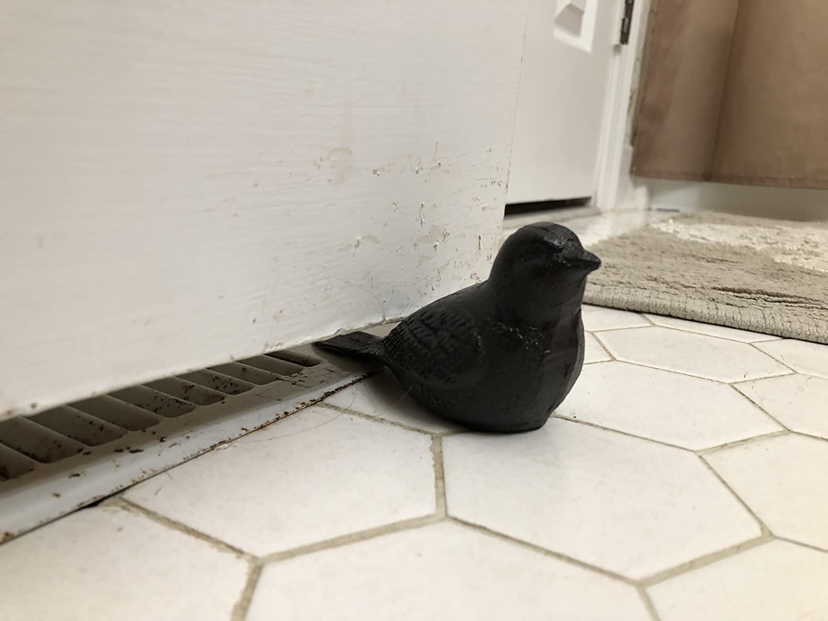 Door Stopper Wedge, Heavy Duty Cast Iron Decorative Bird Door Stops, Rustic Doorstop, Vintage Animal Statue (Bird) customer photo 1