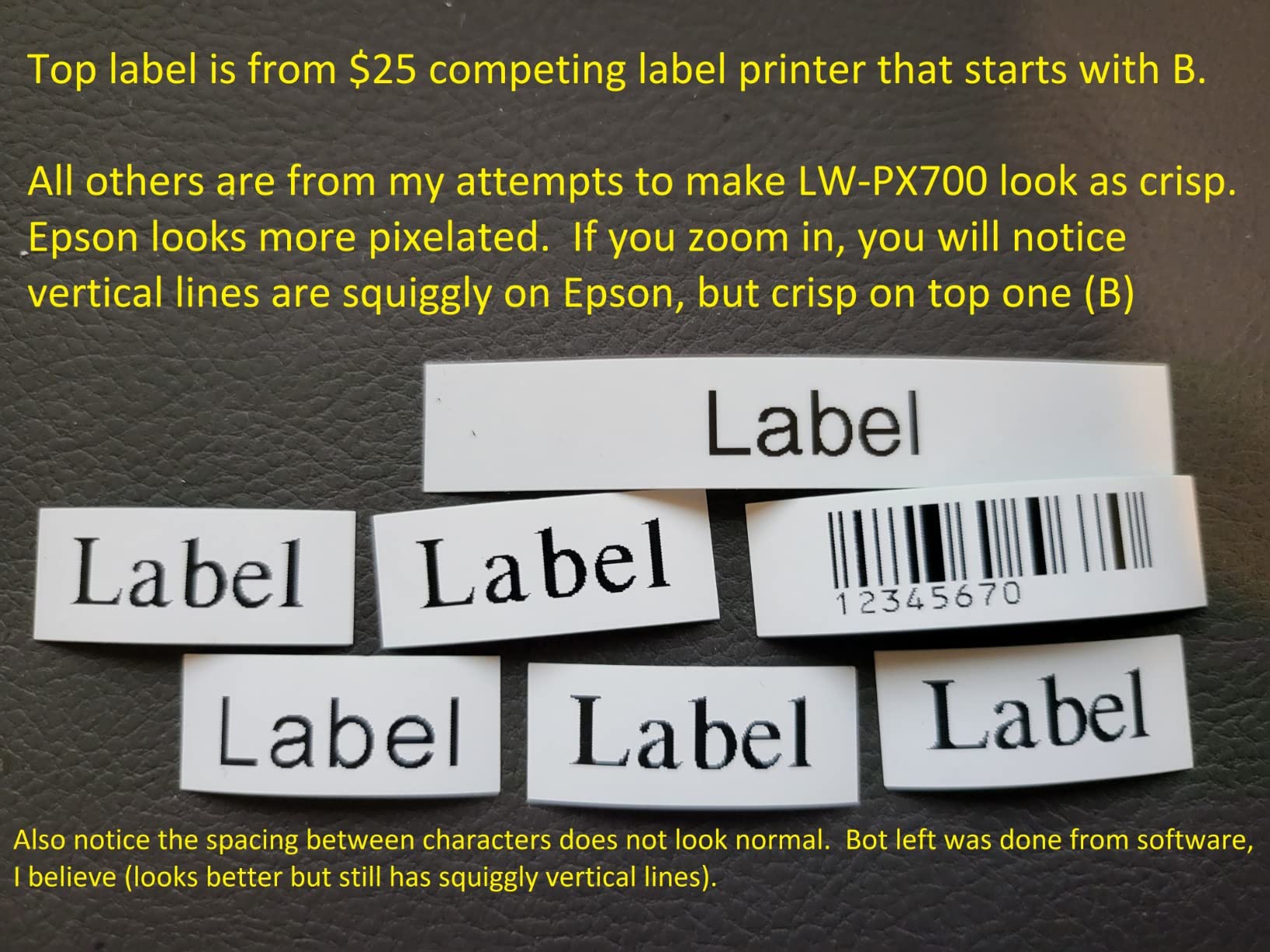 LABELWORKS Epson LW-PX700PCD Industrial Label Maker Kit - Tape Included customer photo 2