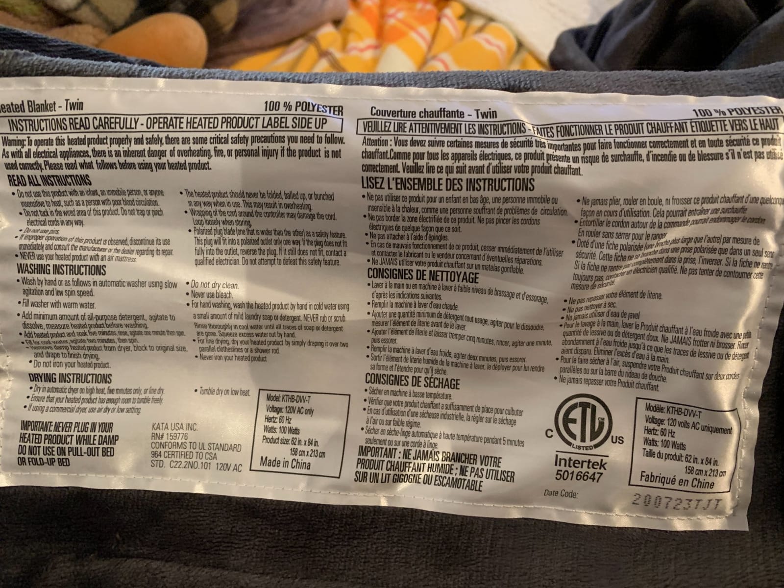 Westinghouse Heated Blanket Queen Size Soft Flannel with 10 Level Charcoal customer photo 1