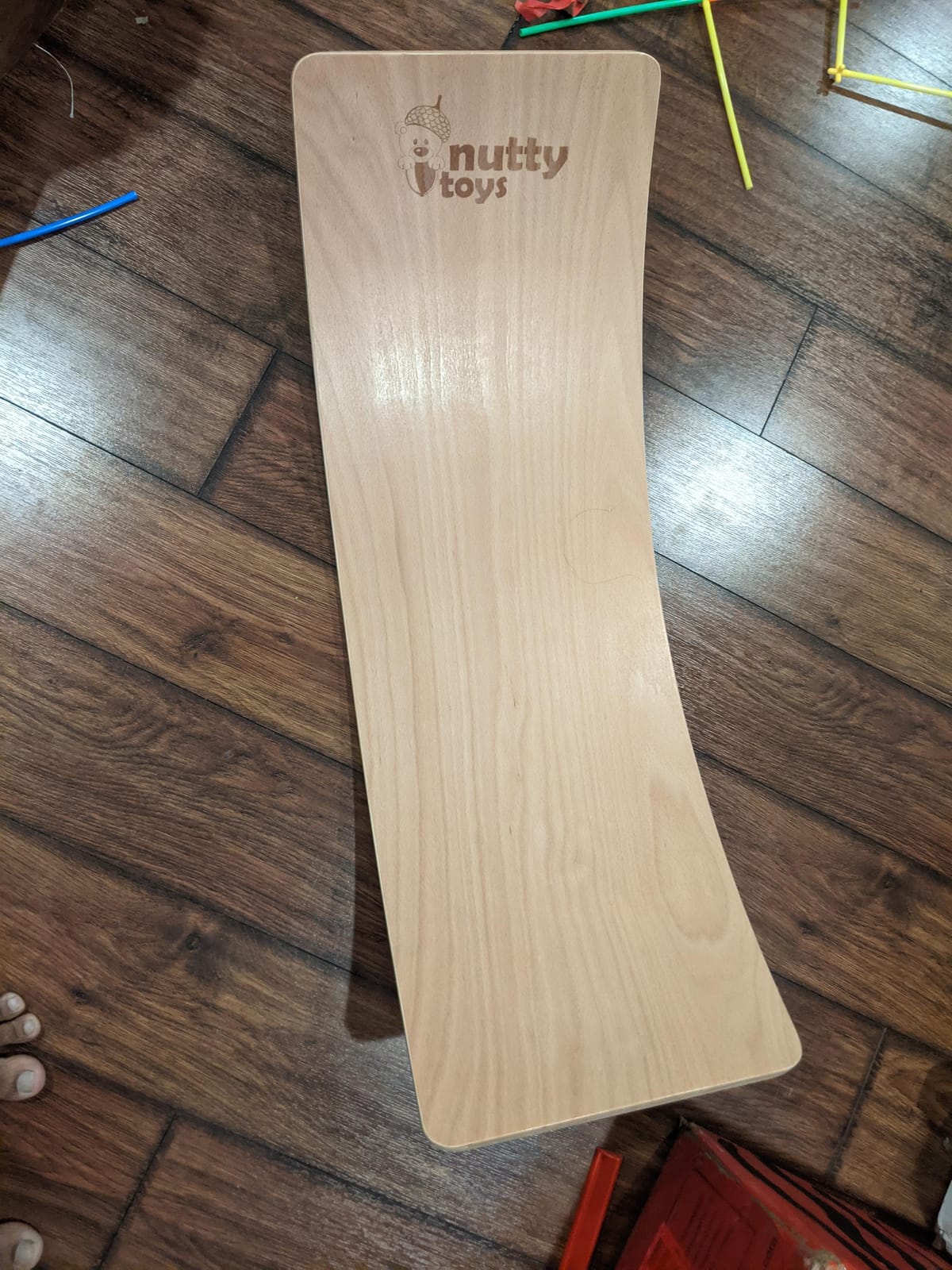 NUTTY TOYS Montessori Wooden Wobble Board for Kids & Adults -100% Natural Wood Balance Board, Waldorf Toddler Balancing Toy, Unique Boy Girl Open Ended Toy Best Valentines Day & Easter Gifts Idea 2026 customer photo 1