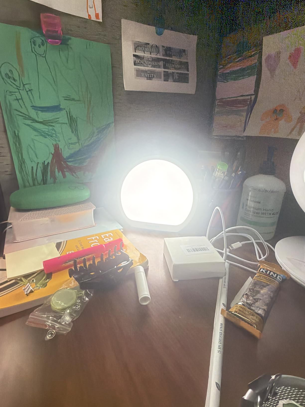Verilux HappyLight Alba - New Round UV-Free LED Therapy Lamp, Bright White Light with 10,000 Lux, Adjustable Brightness, Color, and Countdown Timer customer photo 1