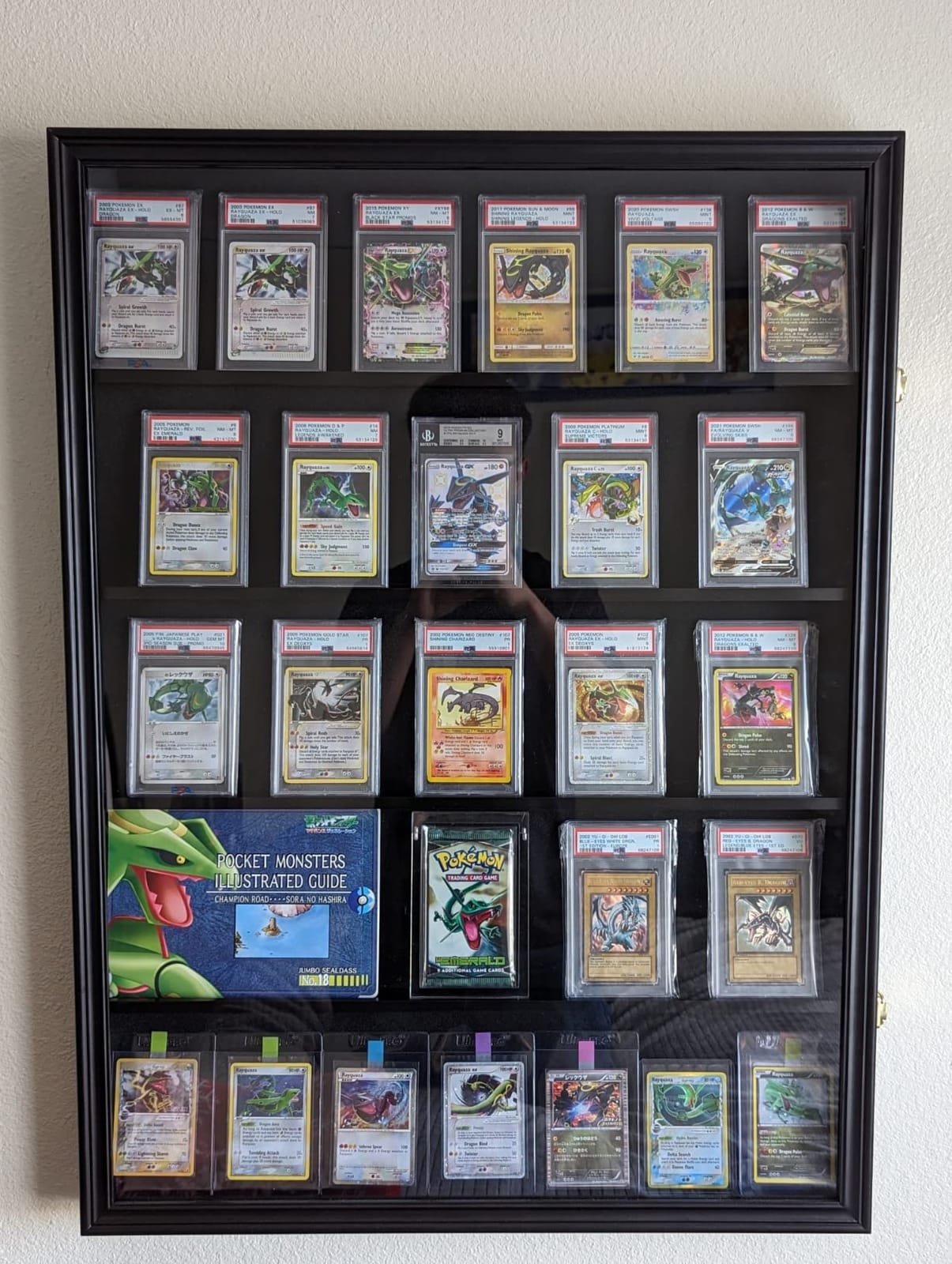 DisplayGifts PRO-Collector's 35 Graded Sports Card Display Case, for Football, Baseball, Basketball, Hockey Cards - 98% UV Protection (Vertical-Black Finish) customer photo 2