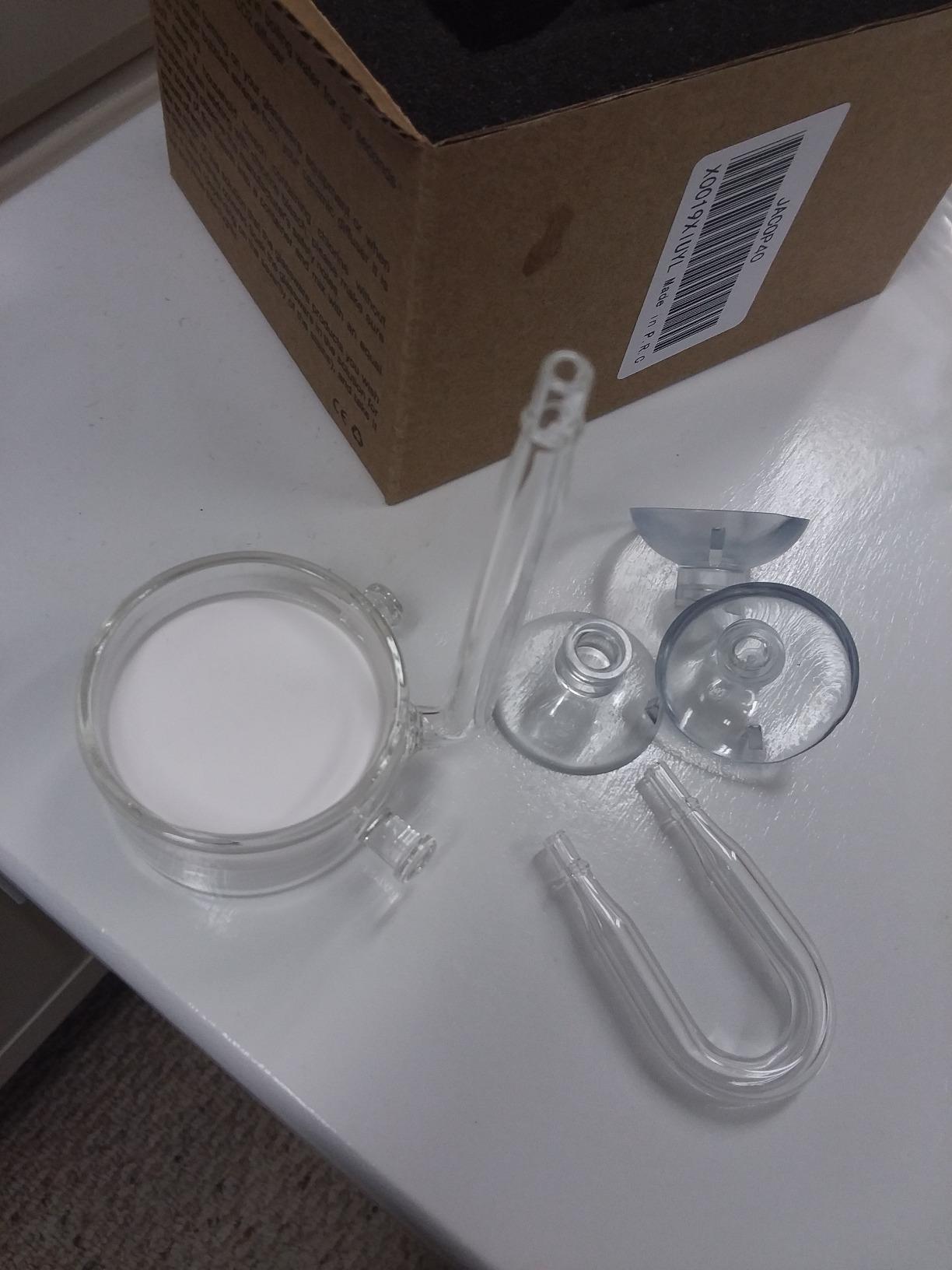 Pollen Glass CO2 Diffuser with U-Shape Connecting Tube for Aquarium Planted Tank (2