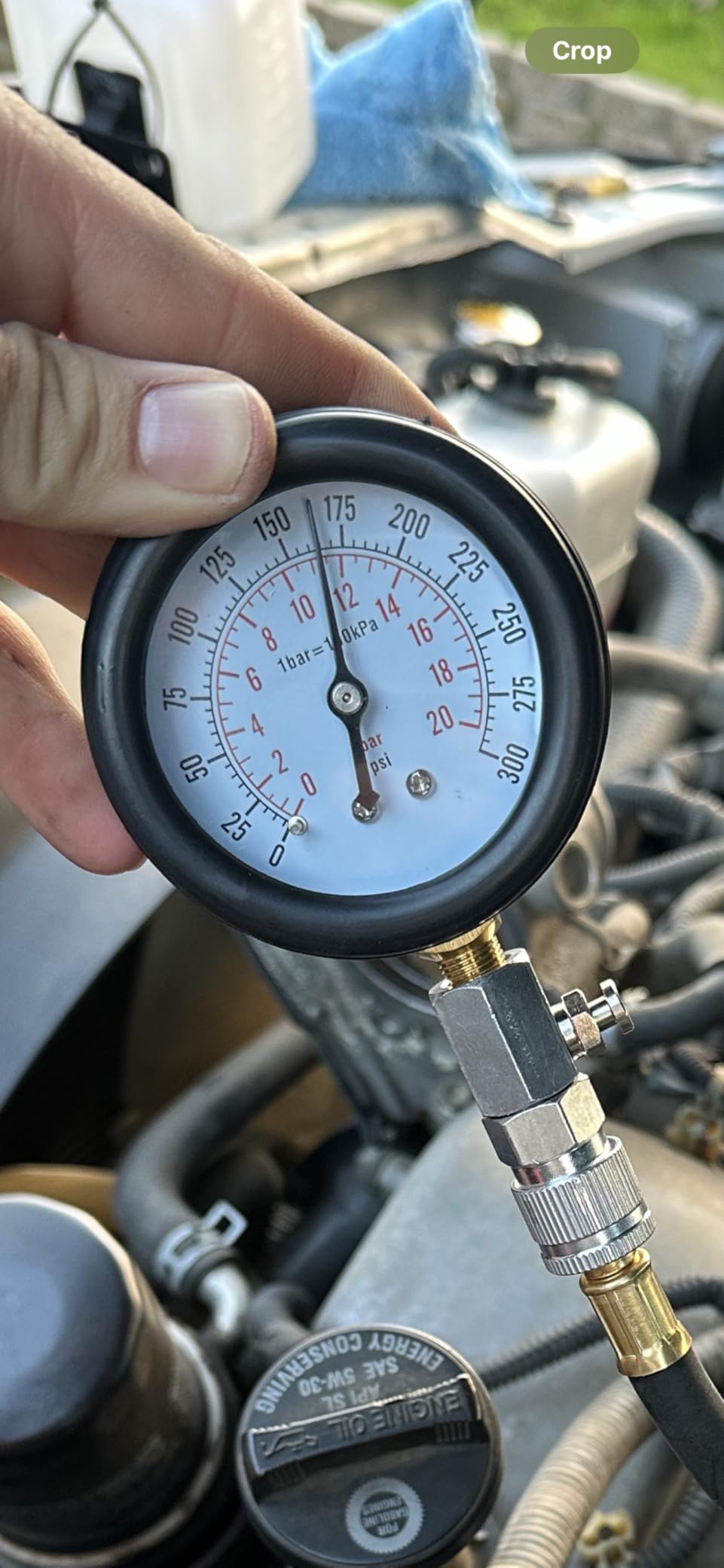 DAYUAN Professional Petrol Engine Compression Tester Kit Set, Blue Case | 8 Pcs, 14mm & 18mm Adapters, Dual Scale Gauge, 0-300 PSI/0-20 Bar, Reinforced Rubber Hose, Universal for Cars Motorcycles customer photo 2