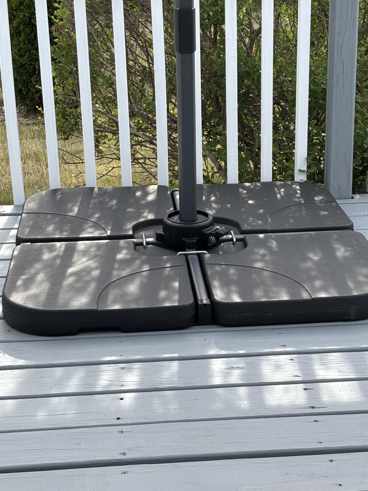 PURPLE LEAF 9' X 11.5' Patio Umbrella Outdoor Cantilever Rectangle Umbrella Aluminum Offset Umbrella with 360-degree Rotation for Garden Deck Pool Patio, Grey customer photo 1