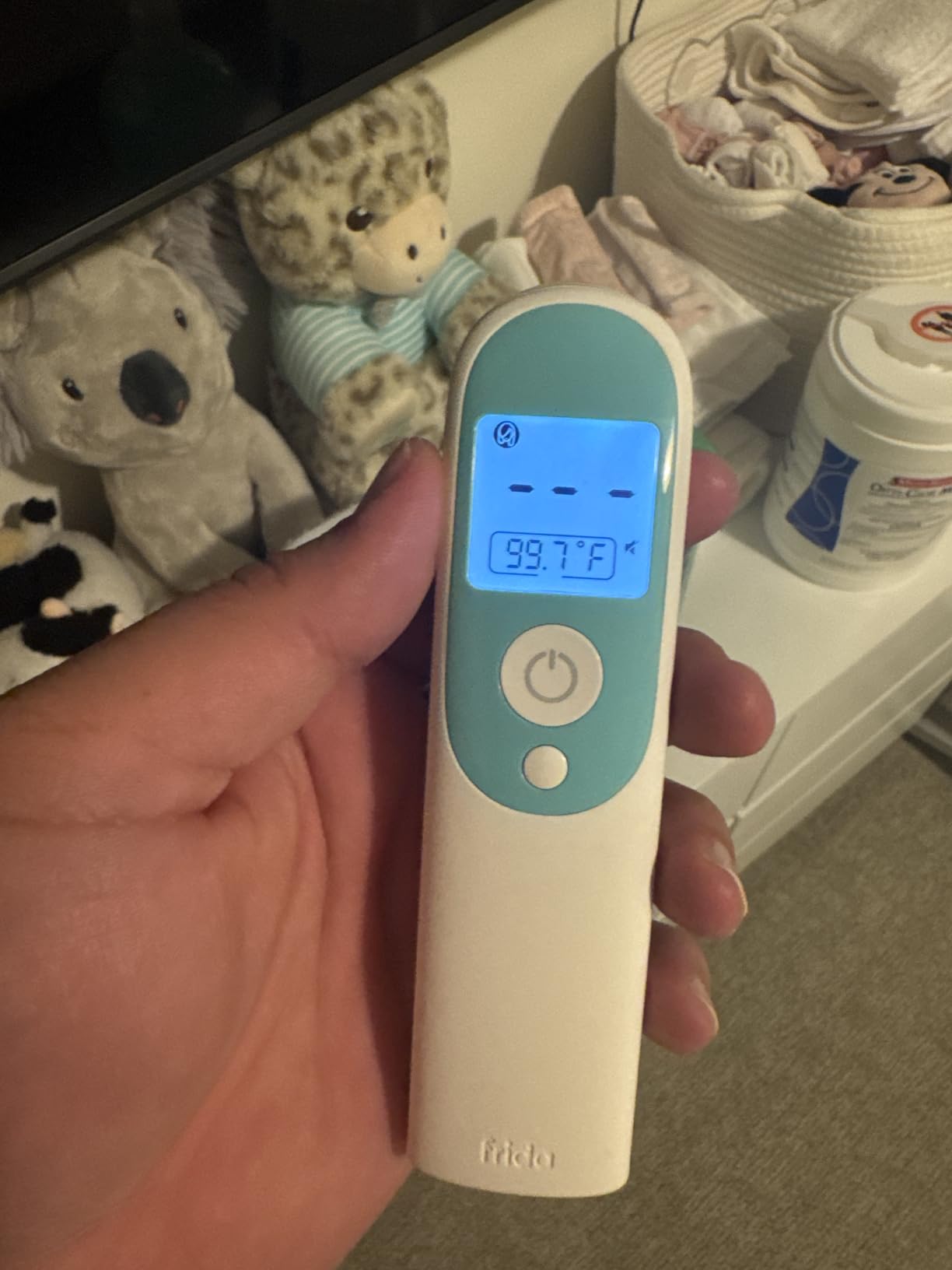 Frida Baby 3-in-1 Infrared Thermometer for Ear, Forehead & Touchless | Fever Thermometer for Babies, Infants, Toddlers, Kids & Adults, Fast, Accurate & Reliable Readings customer photo 2