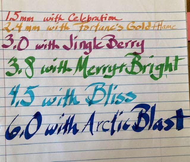 PILOT Parallel Caligraphy Pens, Assorted Point Sizes and Colors, 6 Count customer photo 2