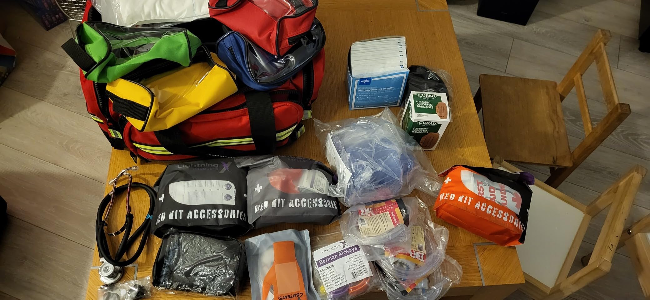 Lightning X Extra Large Medic First Responder EMT Trauma Bag Stocked w/Fill Kit C - RED customer photo 1