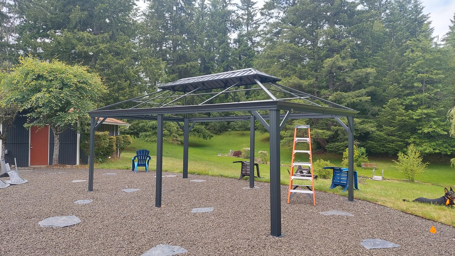 PURPLE LEAF Gazebo 10' X 14' Built-in Drainage System, Gray | 4.7