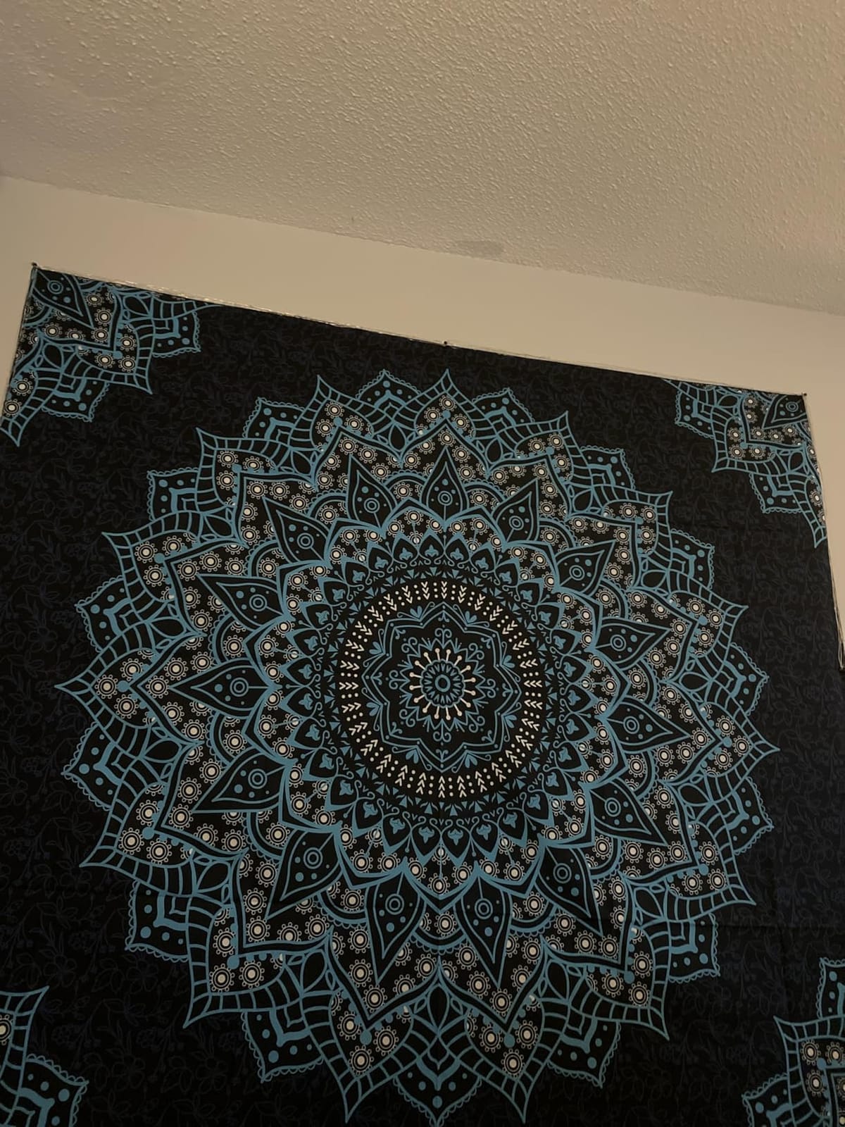 Black Mandala Tapestry Wall Hanging Psychedelic Wall Tapestry Aesthetic Indian Hippie Decor Bohemian Art Boho Home Decoration for Bedroom, Living Room, Dorm customer photo 2