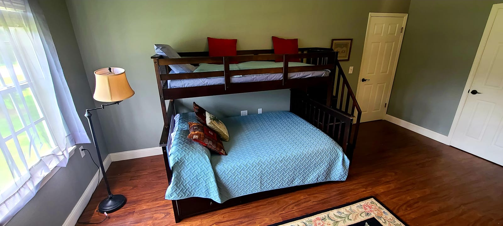 MERITLINE Solid Wood Bunk Bed Twin Over Full with Storage Stairs and Drawers, Bunk Bed with Full-Length Guardrails for Kids Teens Adults, Detachable Bunk Beds (Espresso) customer photo 2