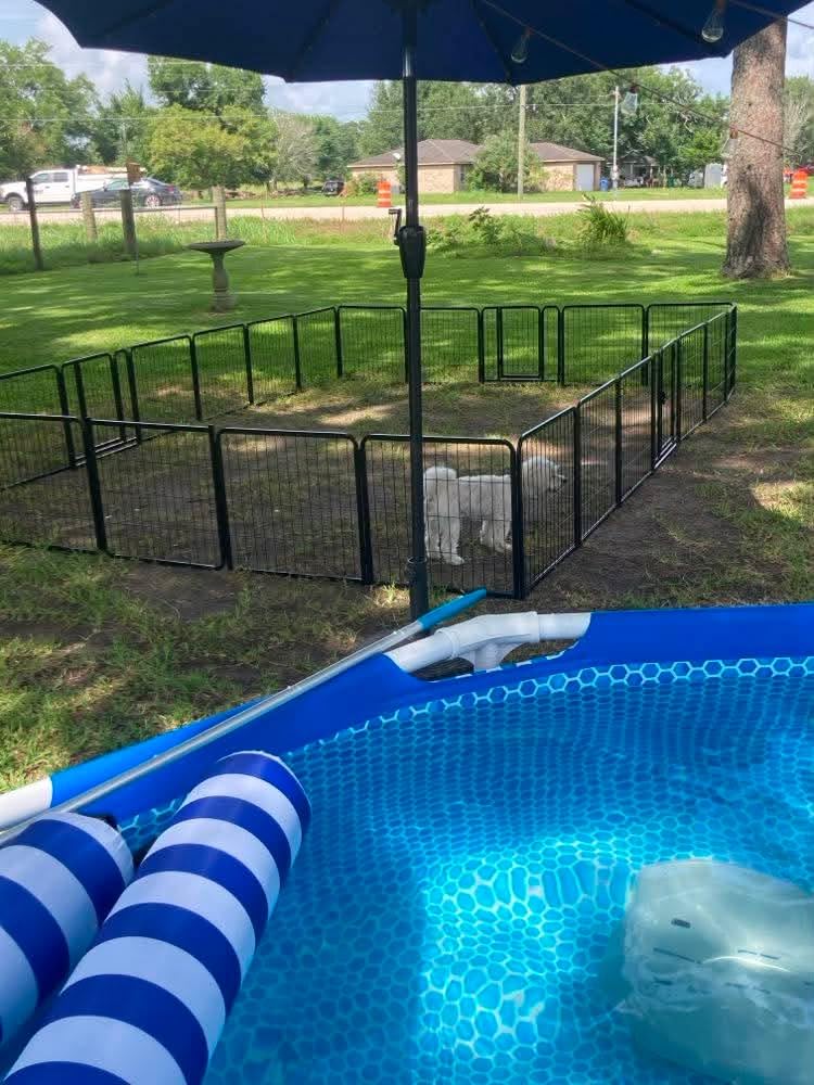 Yaheetech Dog Playpen 40in 6 Panels Pet Fence for Indoor Yard RV Camping | Easy Setup, Heavy Duty Rustproof Frame with Secure Latch Door, DIY Layouts, Foldable Storage, for Medium & Large Dogs customer photo 1