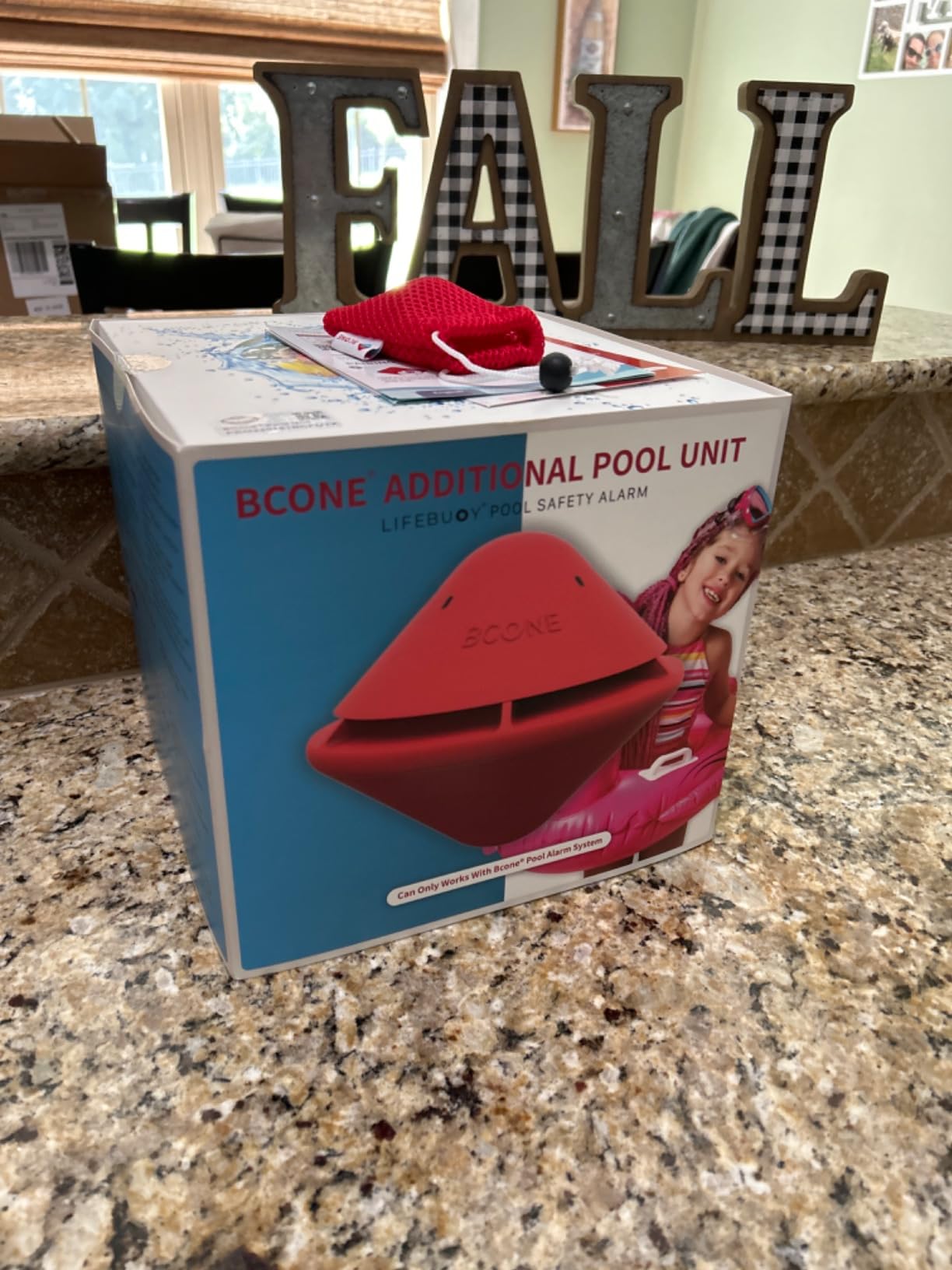 BCONE Pool Alarm by Lifebuoy | ASTM F2208 Certified | Floating Safety Device with App Alerts + Alexa Voice Control | 2.4GHz Wi-Fi | for Inground & Above-Ground Pools customer photo 1