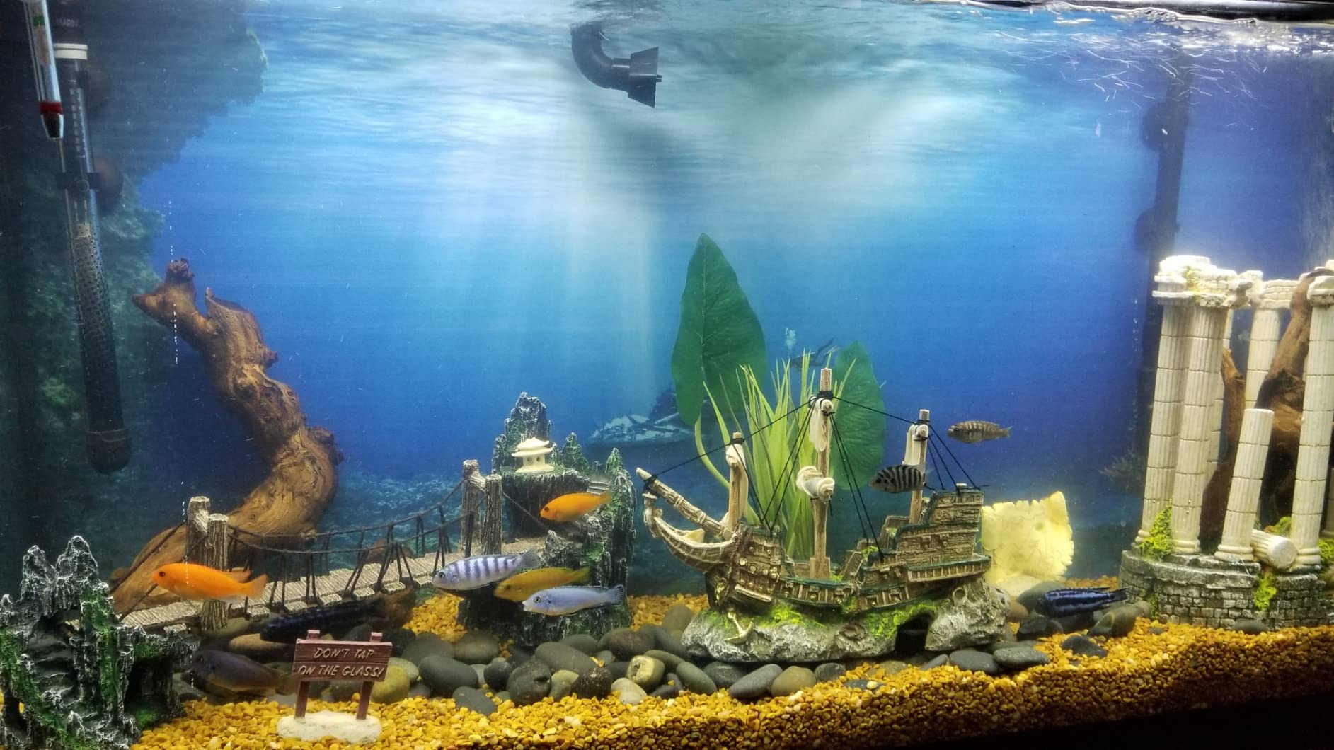 3D Aquarium Background Sticker Underwater Effect Poster PVC Static Cling 24x16 inch Waterproof for Freshwater Saltwater Tanks customer photo 1