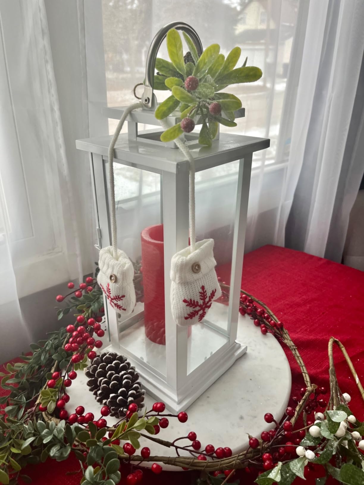 Creative Co-Op Marble Lazy Susan, White customer photo 1