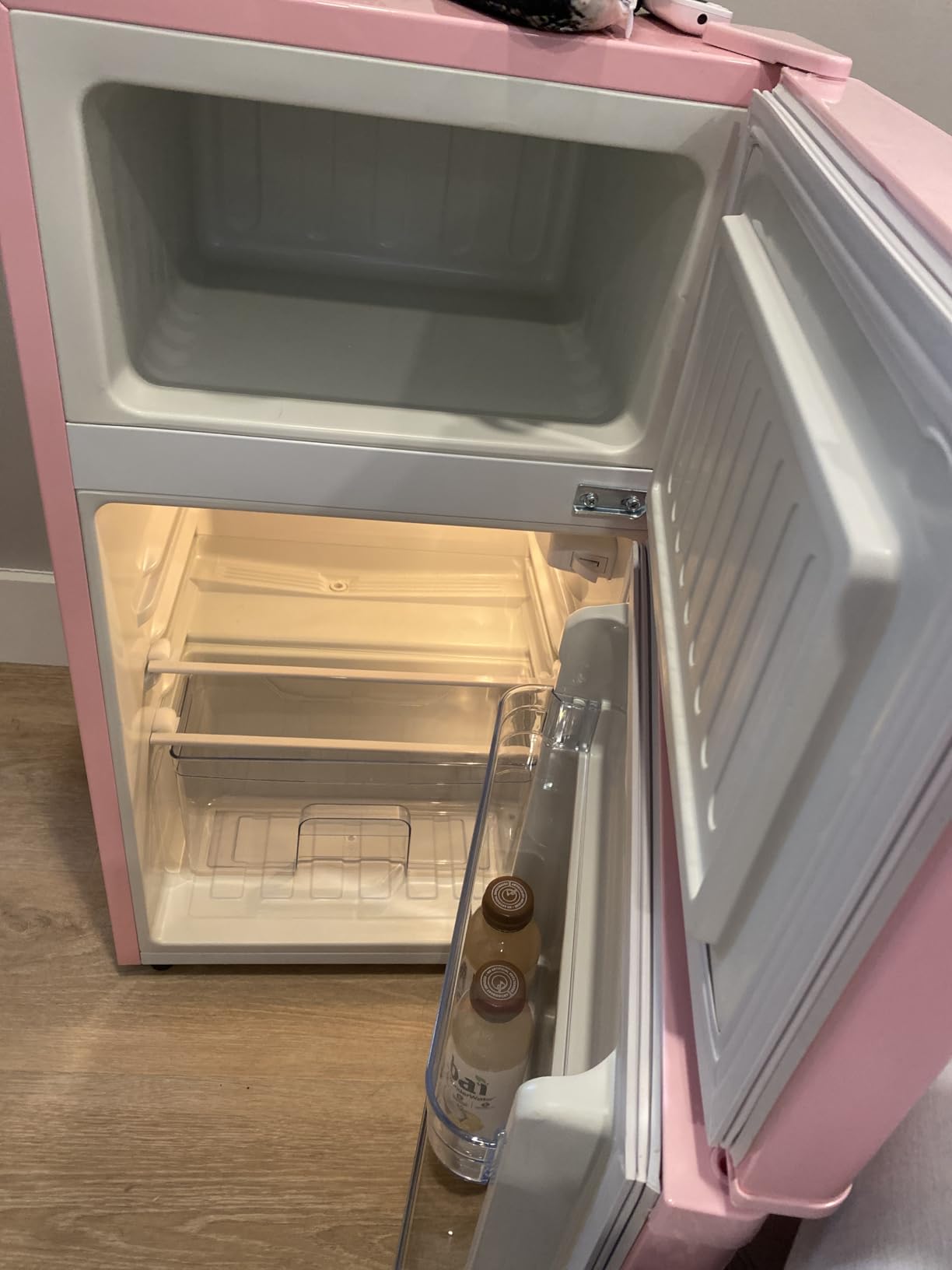 HAILANG Mini Fridge With Freezer, 3.2 Cu.Ft Compact Refrigerator, Mini Refrigerator With 2 Doors For Bedroom, Office, Kitchen, Apartment, Dorm (silver) customer photo 2