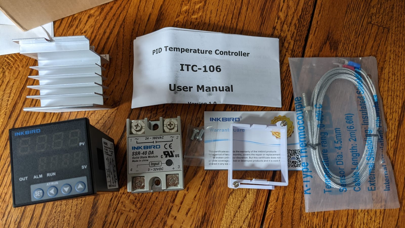PID Temperature Controller Kit, High Voltage 100ACV to 240ACV | Comes with SSR 40DA Solid State Relay, K Type Thermocouple, and White Heat Sink customer photo 1