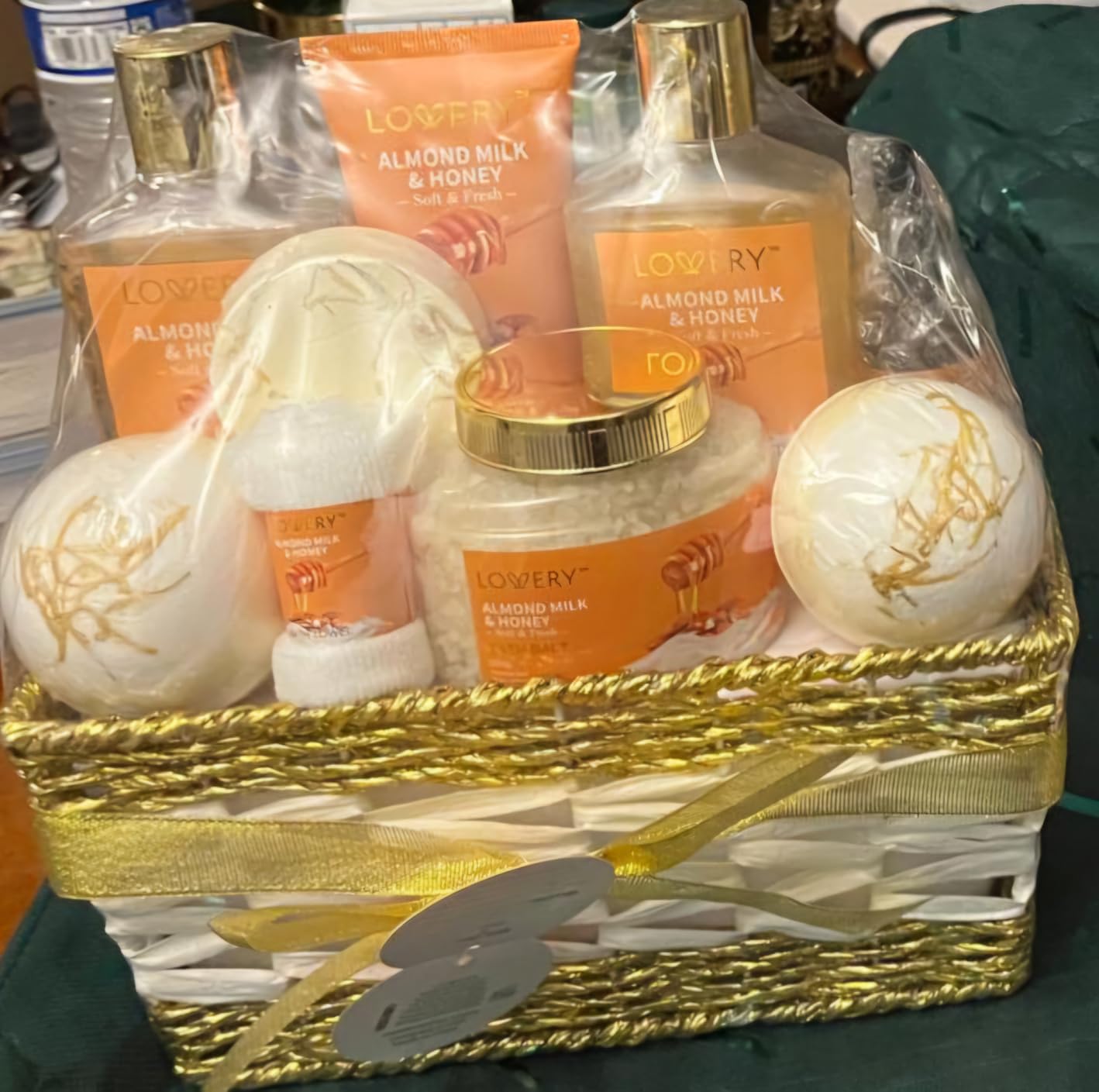 Gifts for Women Gift Basket for Women - 10 Pc Almond Milk & Honey Beauty & Personal Care Set - Home Bath Pampering Package for Relaxing - Spa Self Care Kit - Birthday, Mom, Anniversary Gift customer photo 1