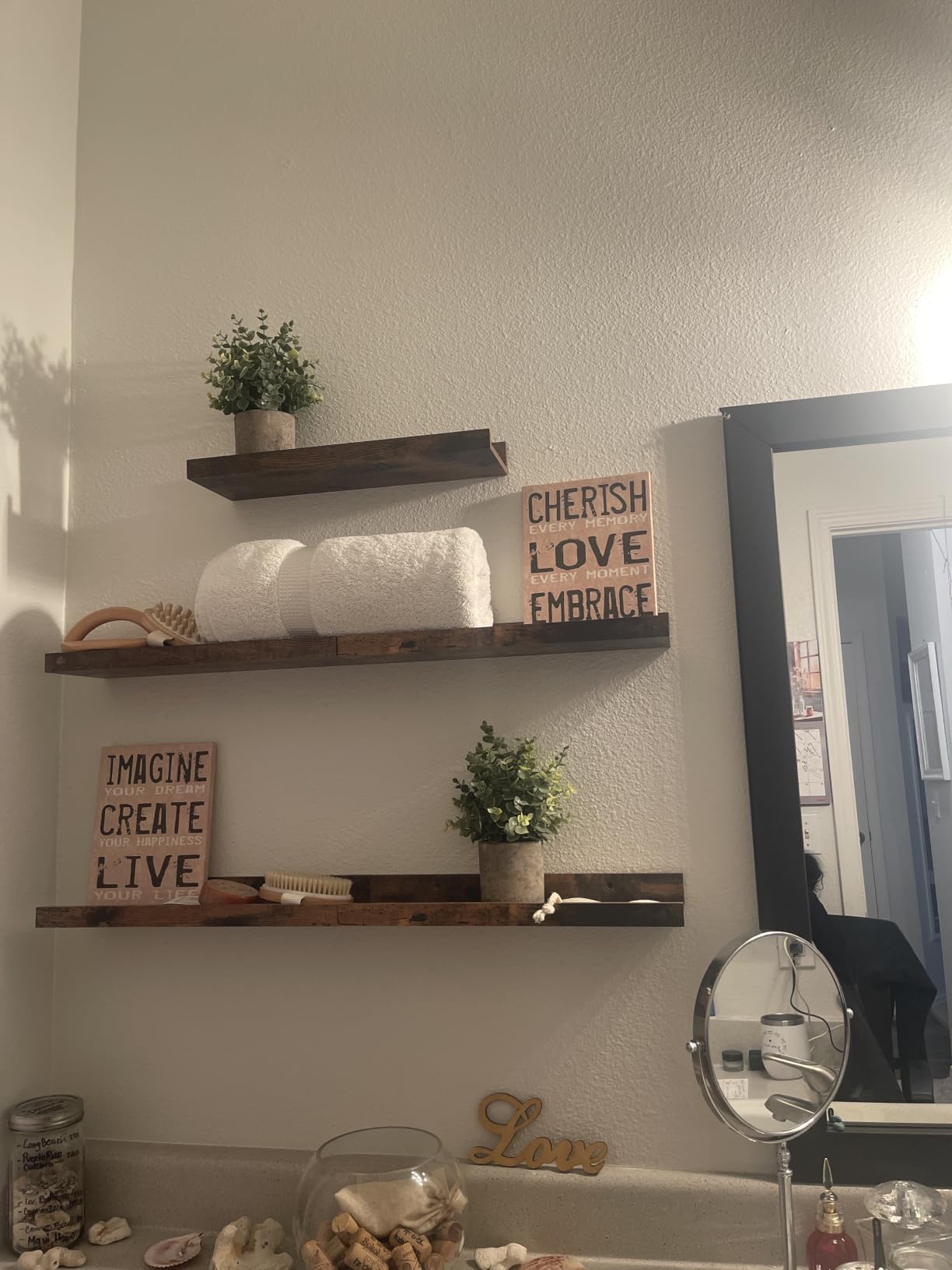 Coferset 2 Pack Small Fake Plants Eucalyptus Potted, Sage Green | Small Space Artificial Plants for Bathroom Shelf Office Desk Home Farmhouse Room Coffee Table Tray Decor customer photo 1