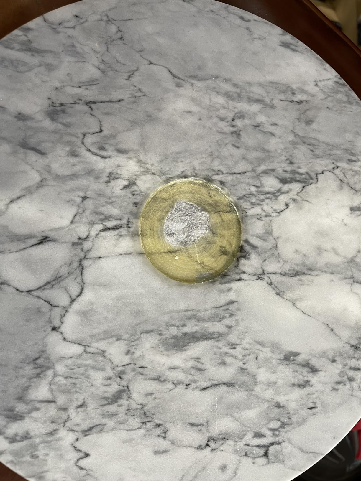 jalz jalz 12'' Marble Lazy Susan for Countertop Kitchen Turntable Storage Turner countertop Organizer Convenient Serving Rotation Spinning Tabletop Organizer Swiveling Serving Tray Revolving Platter customer photo 2