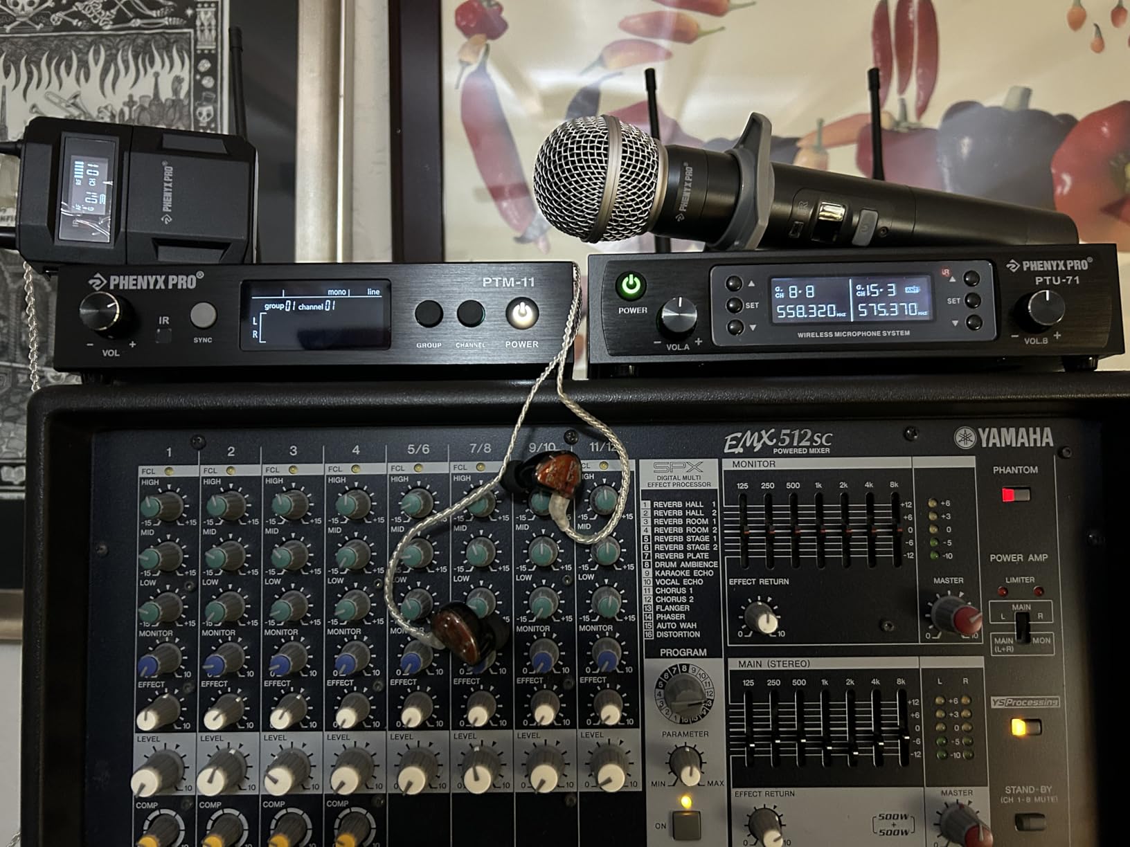 Phenyx Pro UHF Mono Wireless in-Ear Monitor System, Metal Wireless IEM System, Bodypack Receiver, 50 Adjustable Frequencies, Separate Outputs, 164ft Operation, Suitable for Band and Studio (PTM-11) customer photo 1
