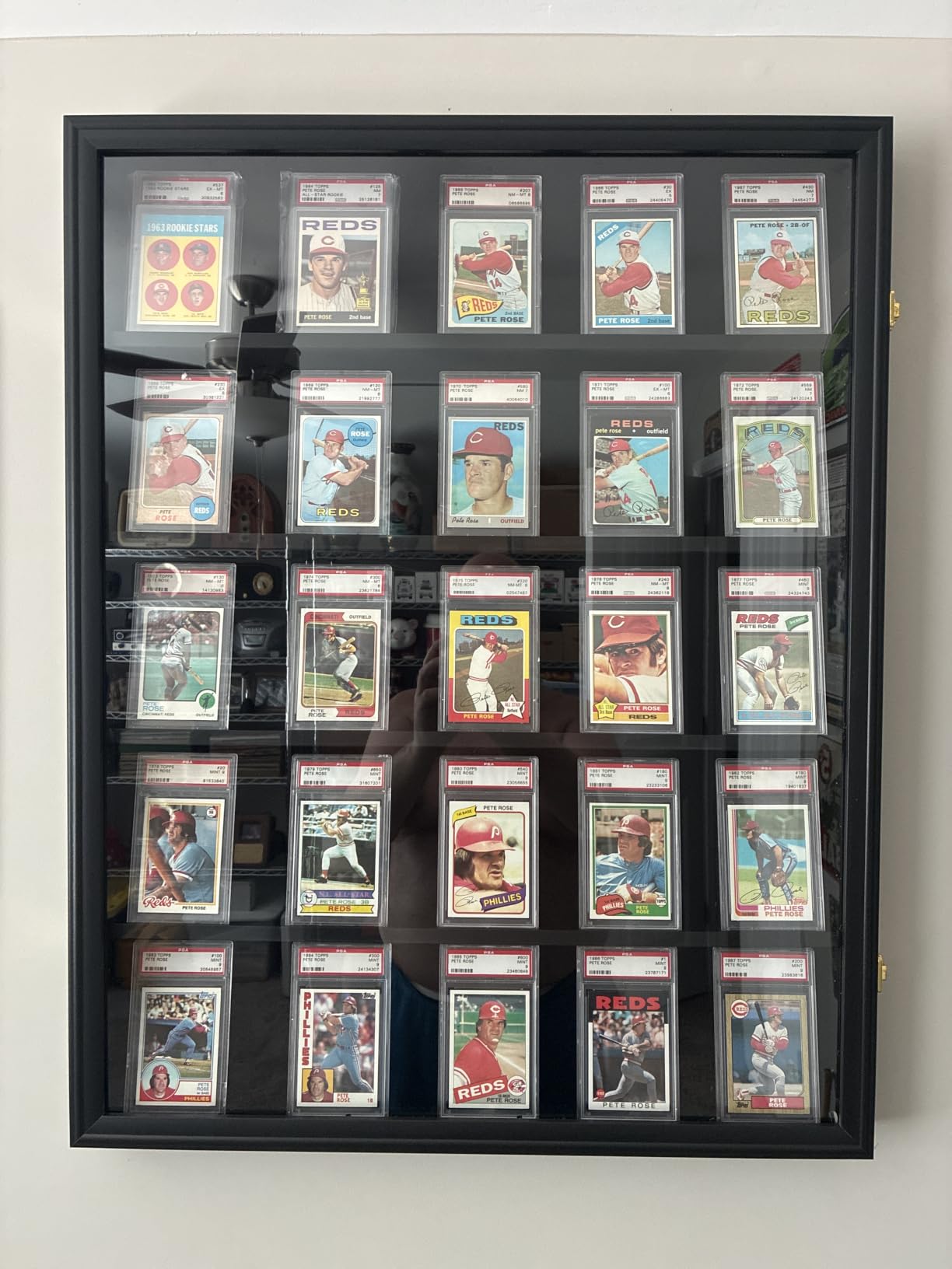 KCRasan 35 Graded Sports Card Display Frame - Card Display Case Lockable | Trading Card Collector Wall Display Holder for Basketball Football Hockey Cards, UV Protection Acrylic, Black customer photo 2