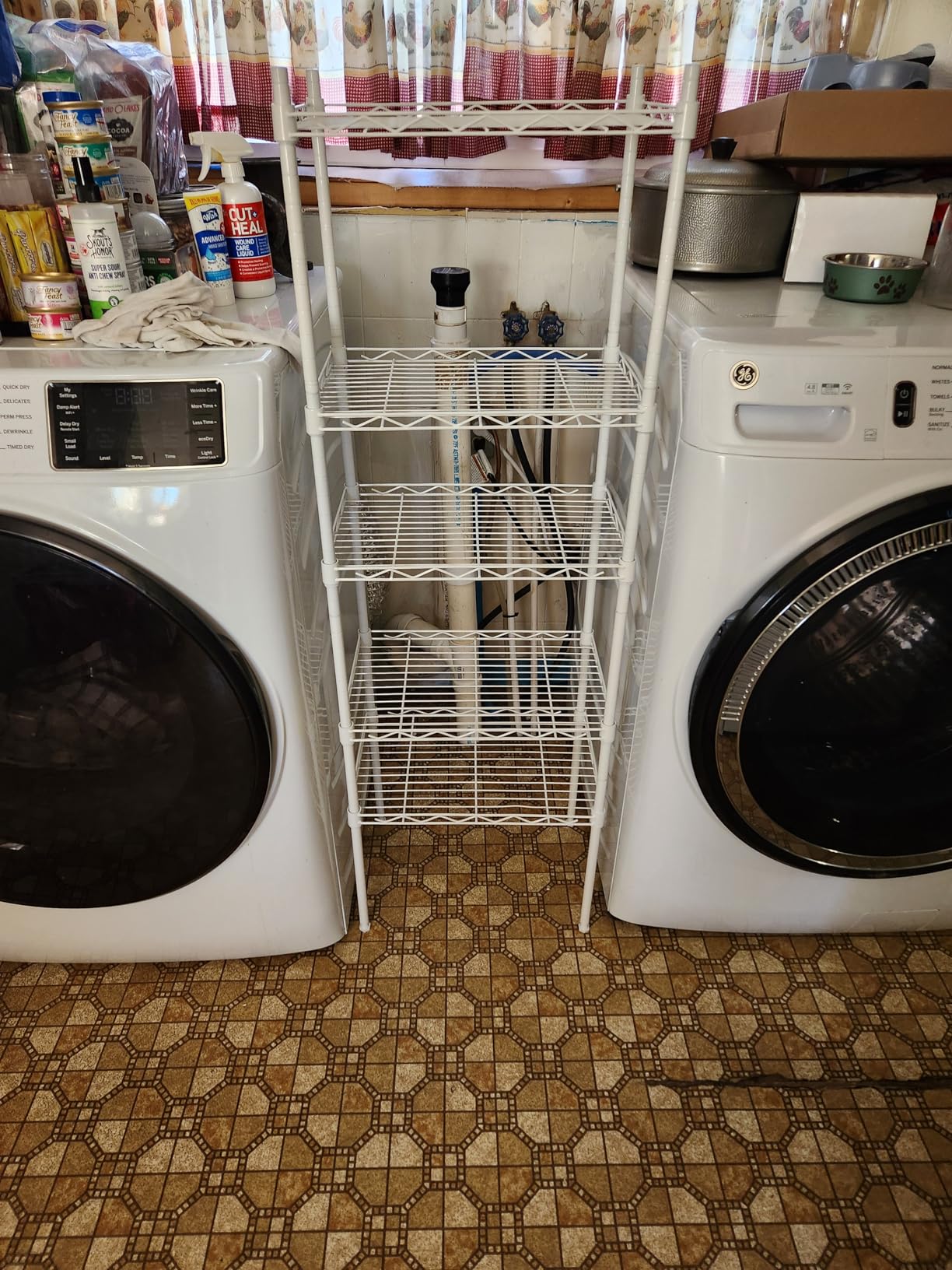 REGILLER 5-Wire Shelving Metal Storage Rack Adjustable Shelves, Standing Storage Shelf Units for Laundry Bathroom Kitchen Pantry Closet (Black, 11.8 D x 16.6 W x 53.5 H) customer photo 1