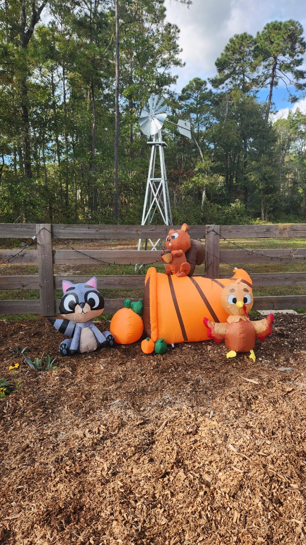 Joiedomi 7 FT Long Inflatable Woodland Animals with Cornucopia with Build-in LEDs, Blow Up Inflatables for Thanksgiving Party Indoor, Outdoor, Yard, Garden, Lawn Fall Decorations customer photo 1