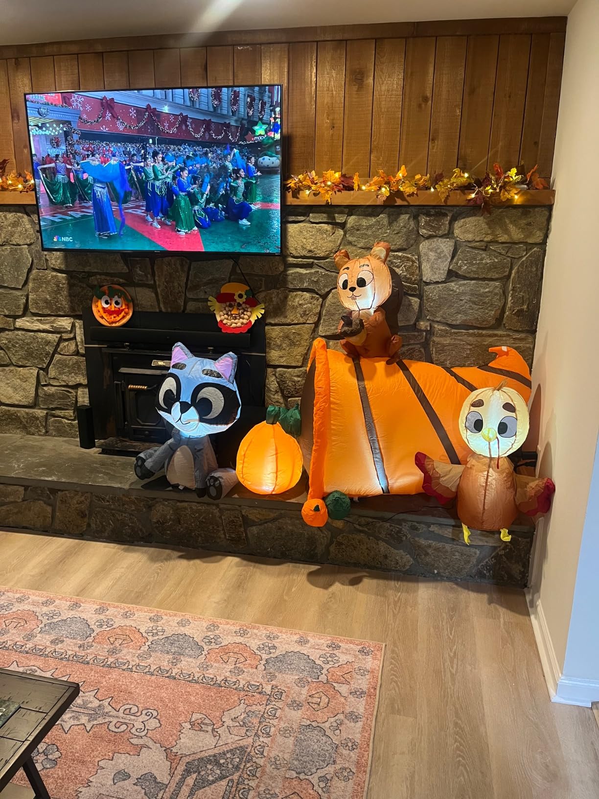 Joiedomi 7 FT Long Inflatable Woodland Animals with Cornucopia with Build-in LEDs, Blow Up Inflatables for Thanksgiving Party Indoor, Outdoor, Yard, Garden, Lawn Fall Decorations customer photo 2