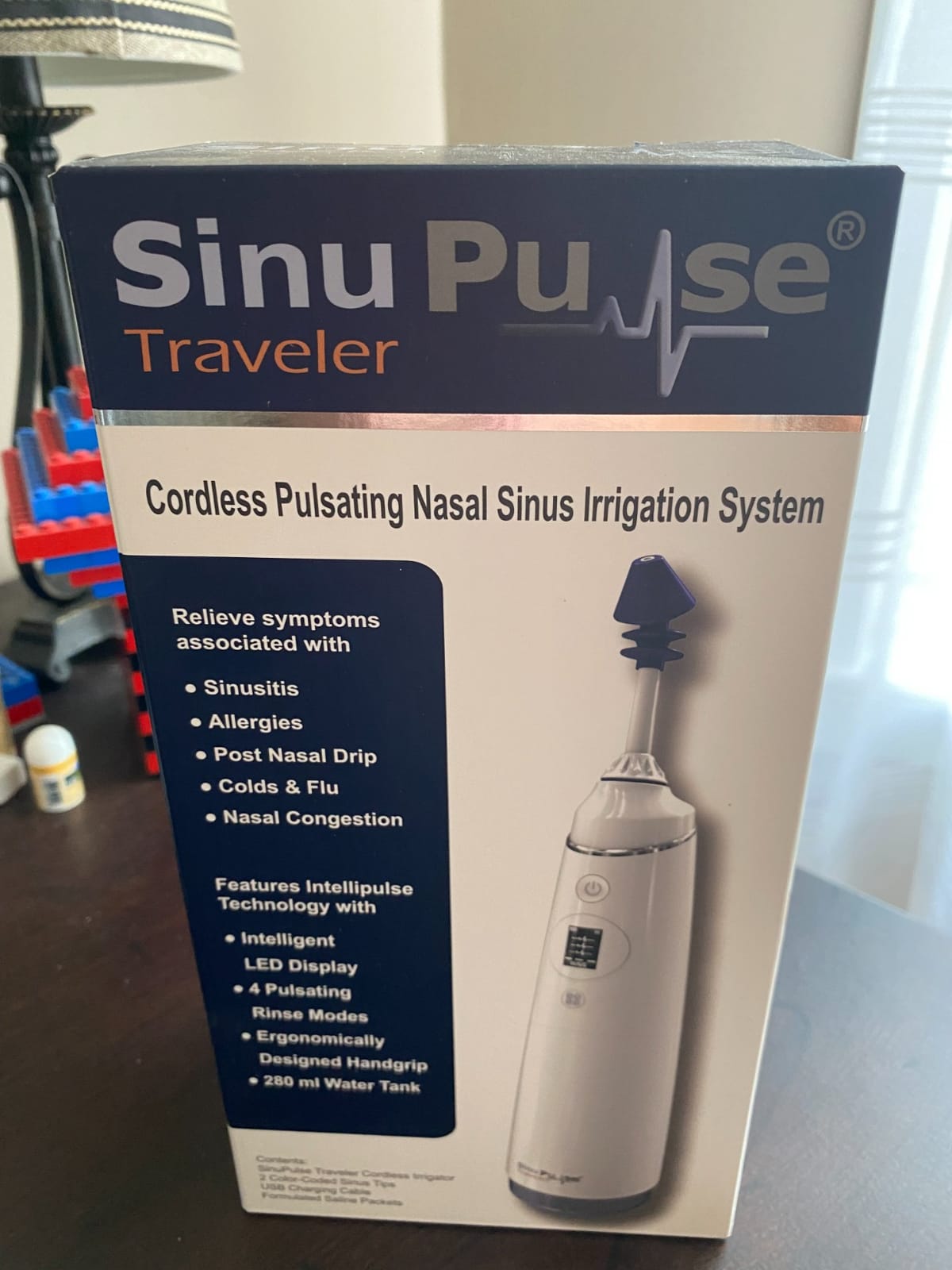 SinuPulse Traveler with 30 Sinuair Packets - Cordless Pulsating Nasal Irrigation Sinus Rinse System, Space Saving Cleaner & Relief Machine for Travel customer photo 2